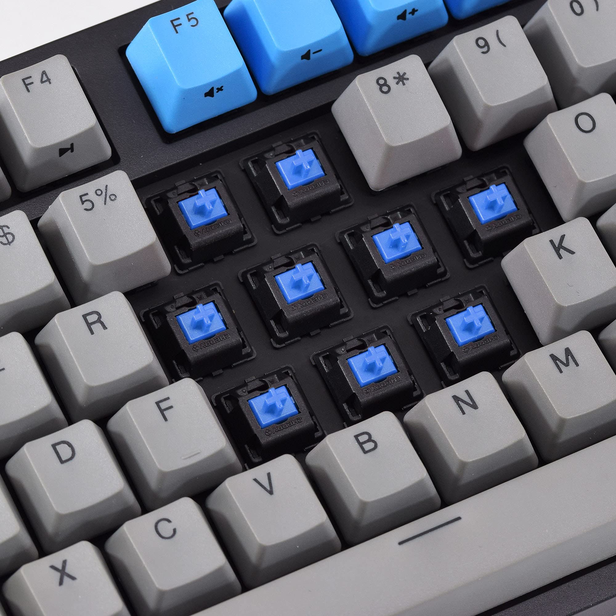 DURGOD Taurus K310 104-Key Mechanical Gaming Keyboard - Double Shot PBT Keycaps - NKRO - USB Type C (Cherry MX Blue Switches, Black, ANSI/US Layout) - Perfect for PC Gaming, Office Work & Typing Enthusiasts