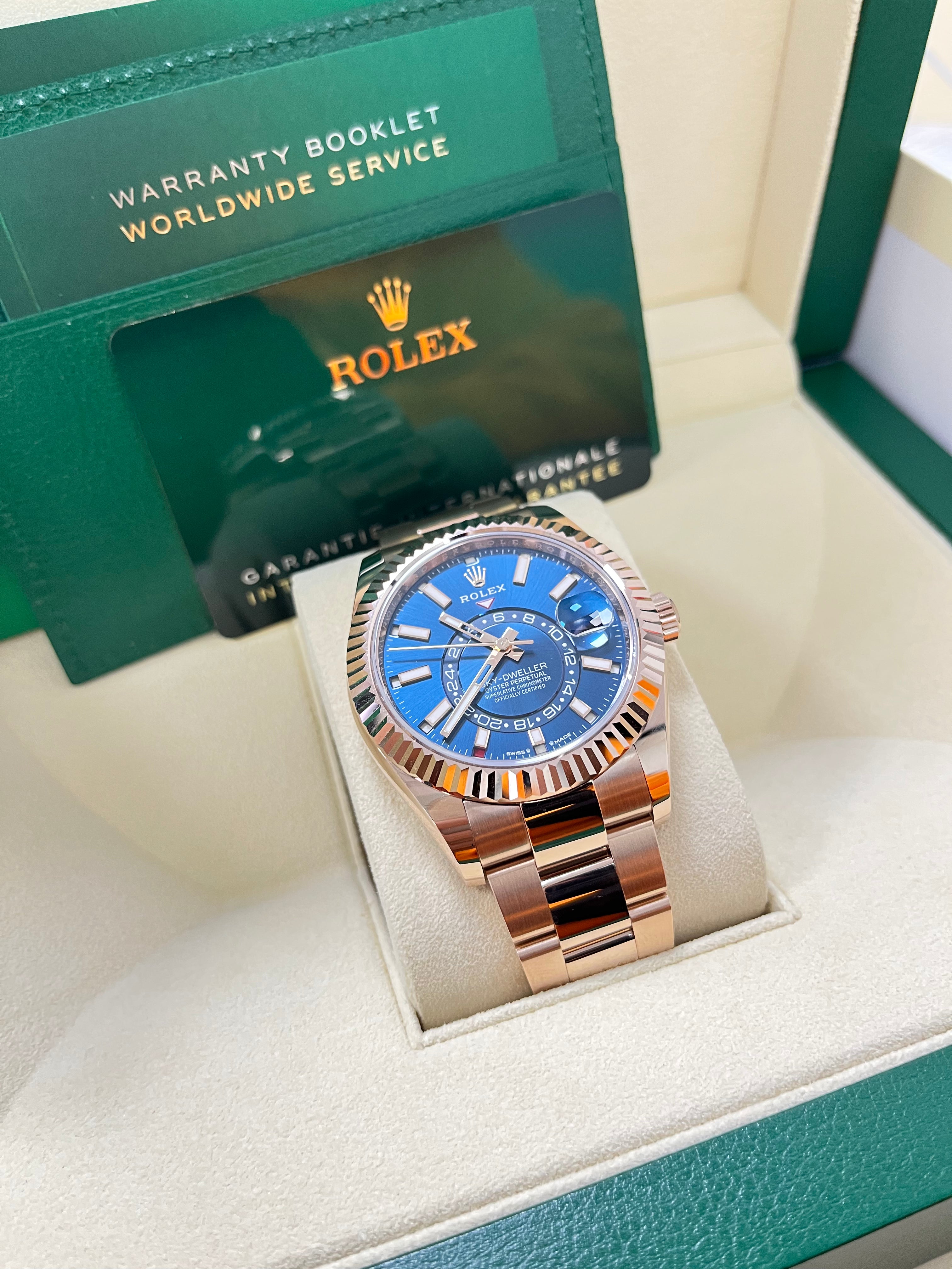 Rolex Sky-Dweller Men's Watch with Blue Dial & Oyster Bracelet - Ref. 336935 | Luxury Automatic Watch for Business, Travel & Special Occasions