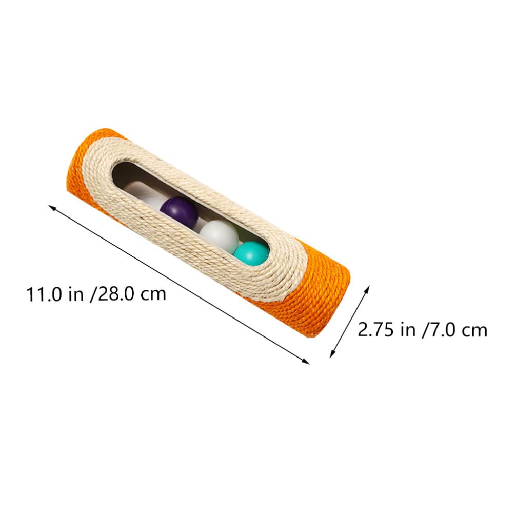 iPetboom Interactive Cat Toys & Scratching Post with Sisal Climbing - Kitten Rolling Ball Toy & Scratcher for Playful Cats - Perfect for Indoor Play, Exercise, and Stress Relief (Random Color)