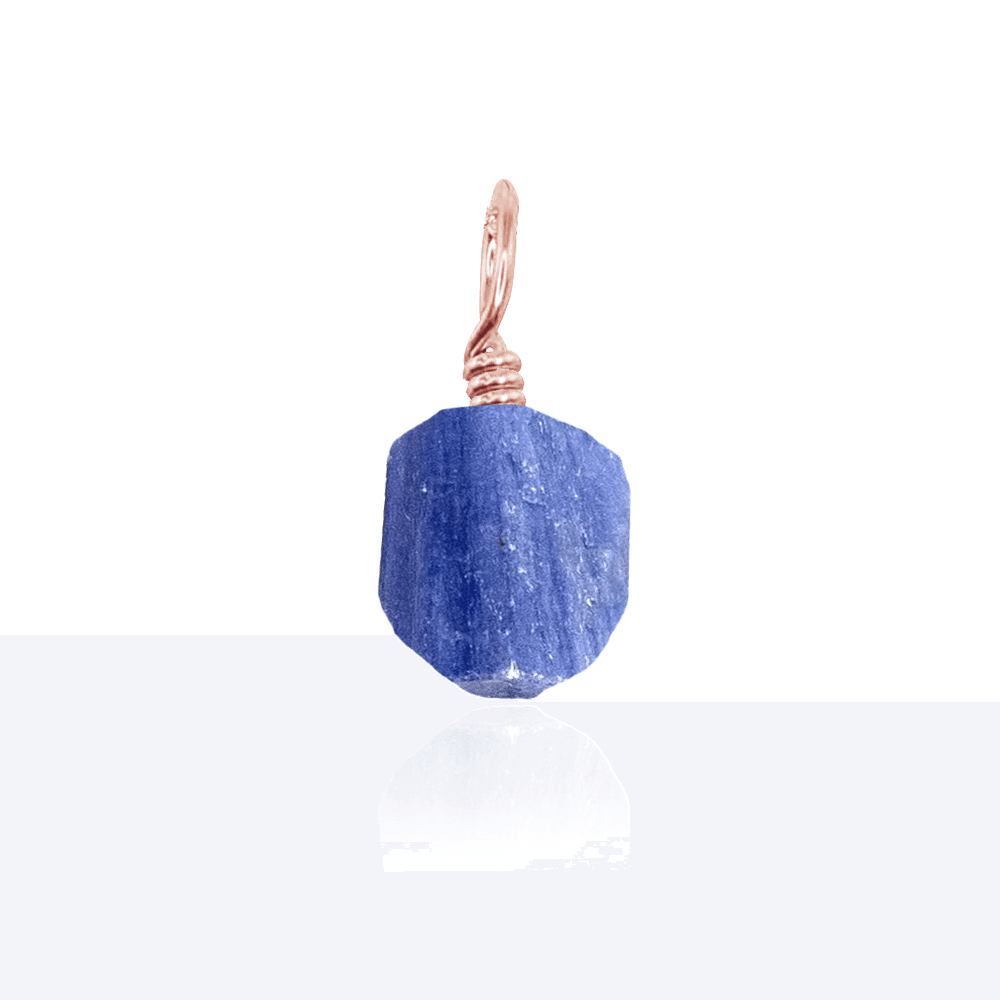Natural Tiny Raw Kyanite Crystal Pendant Necklace - Healing Stone Jewelry for Meditation, Energy Cleansing & Spiritual Protection