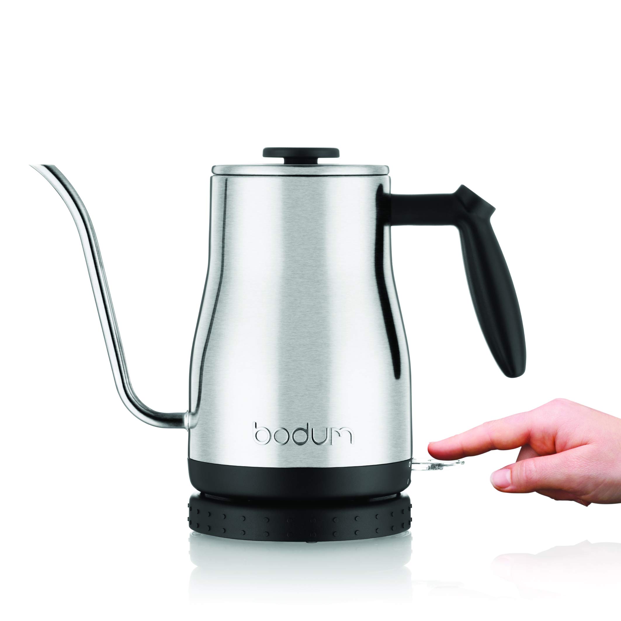 Bodum 11940-01US Bistro Gooseneck Electric Kettle 34oz Black & 1928-16US4 Chambord French Press Coffee Maker 1L - Perfect for Pour Over Coffee, Tea Brewing and Home Kitchen Use