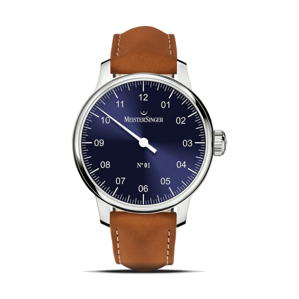 No.01 Blue Dial Men's Watch - Stylish Analog Wristwatch for Business, Casual & Formal Occasions