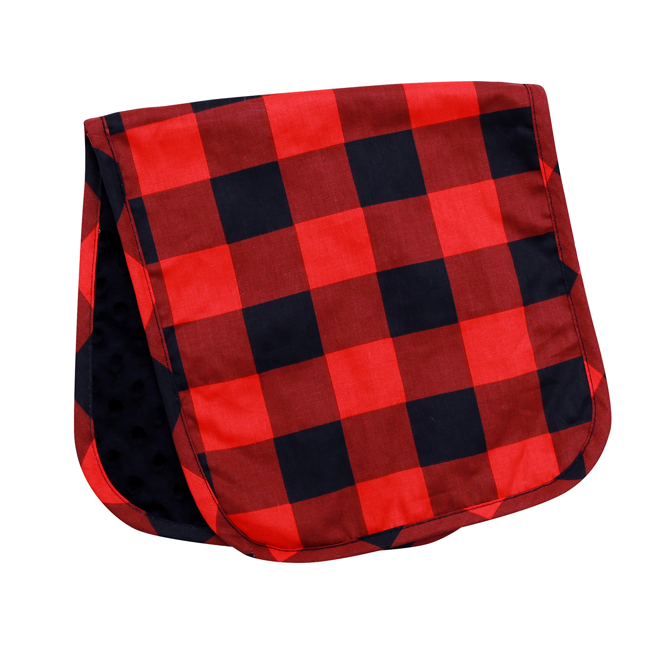 Soft Cotton Minky Baby Burp Cloths for Boys & Girls - Absorbent Woodland Nursery Decor (Buffalo Plaid Woodland Collection) - Perfect for Feeding, Burping & Spit-Up Protection