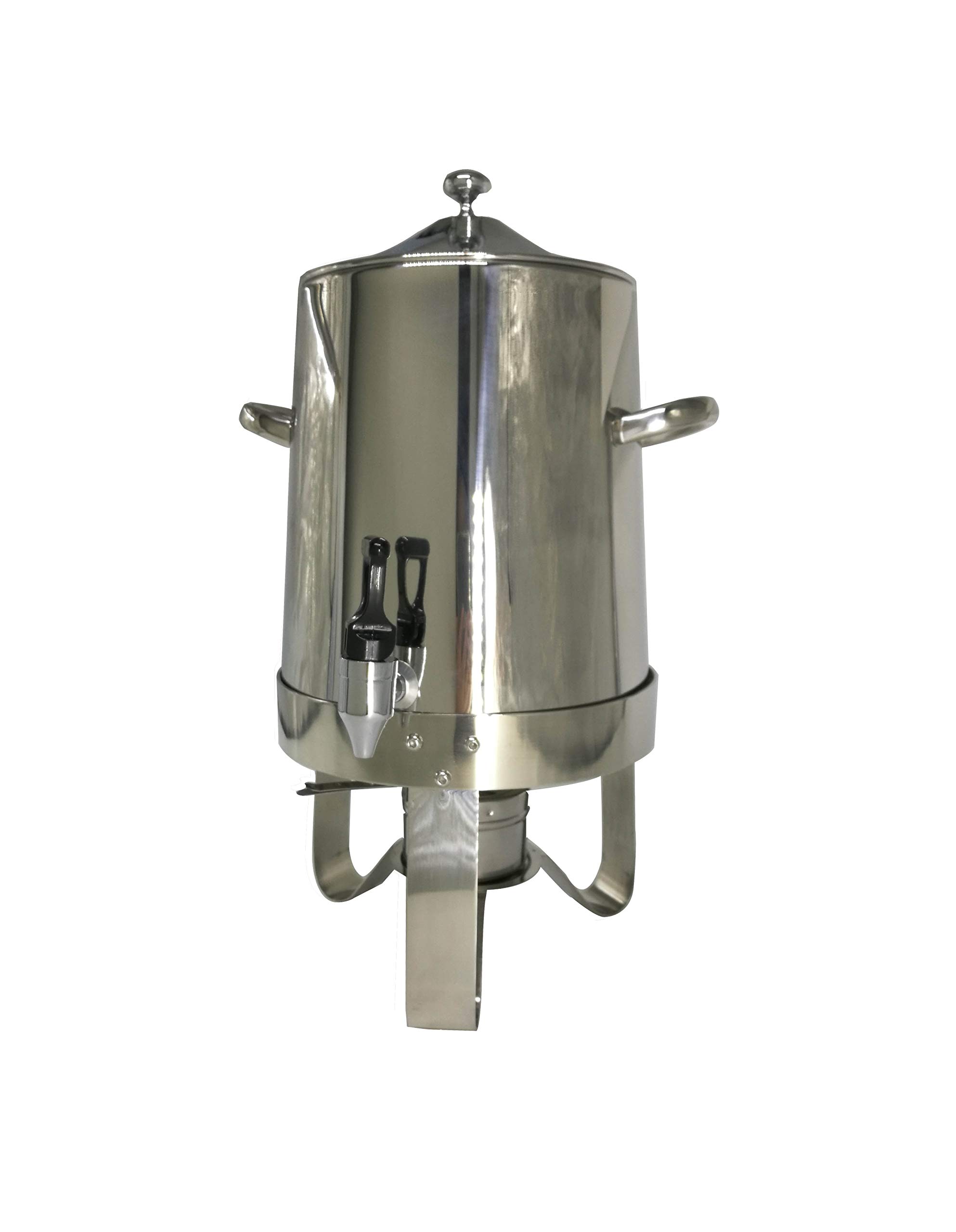 FixtureDisplays® 10L Stainless Steel Hot Beverage Dispenser with Warming Burner - 12x10x21 Inch Coffee Urn for Parties, Catering & Events - Perfect for Serving Hot Cider, Tea & Coffee at Weddings, Offices & Restaurants