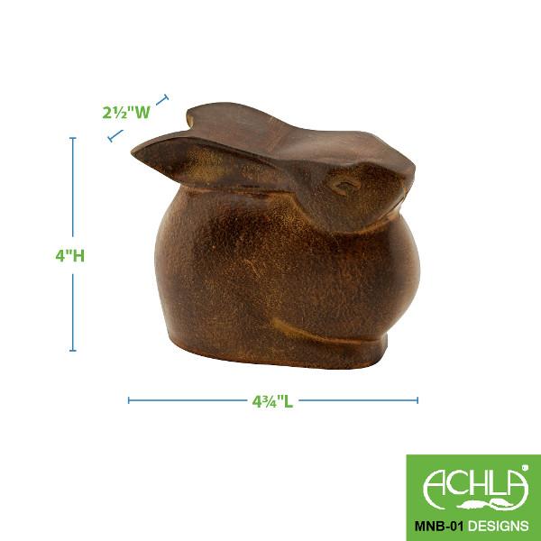Achla Designs Moon Bunny Garden Statue - MNB 01 & MNB 02 - Outdoor Decor for Patio, Lawn, and Fairy Gardens