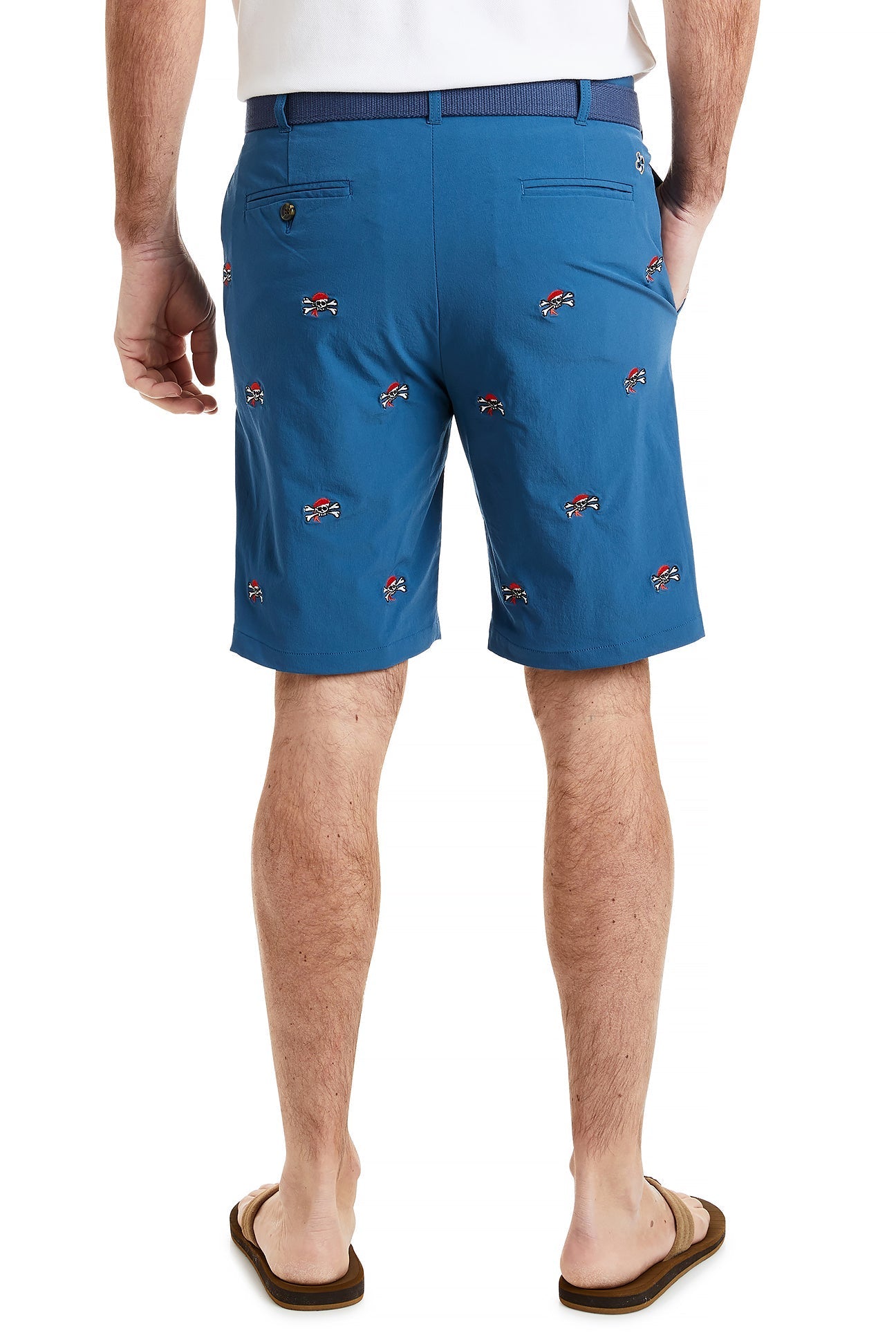 ACKformance Men's Shorts - Abyss Blue Pirate Skull Design | Comfortable & Stylish for Outdoor Activities, Gym, and Casual Wear