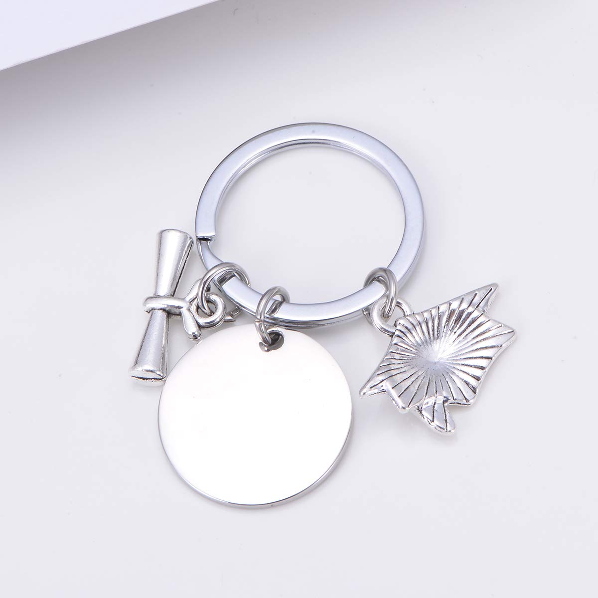 Personalized Graduation Keychain for Her/Him 2023 - Inspirational Gift from Mom & Dad with Engraved 'Keep Going' Message - High School Graduation Jewelry for Students - Perfect Graduation Party Favors & Keepsakes