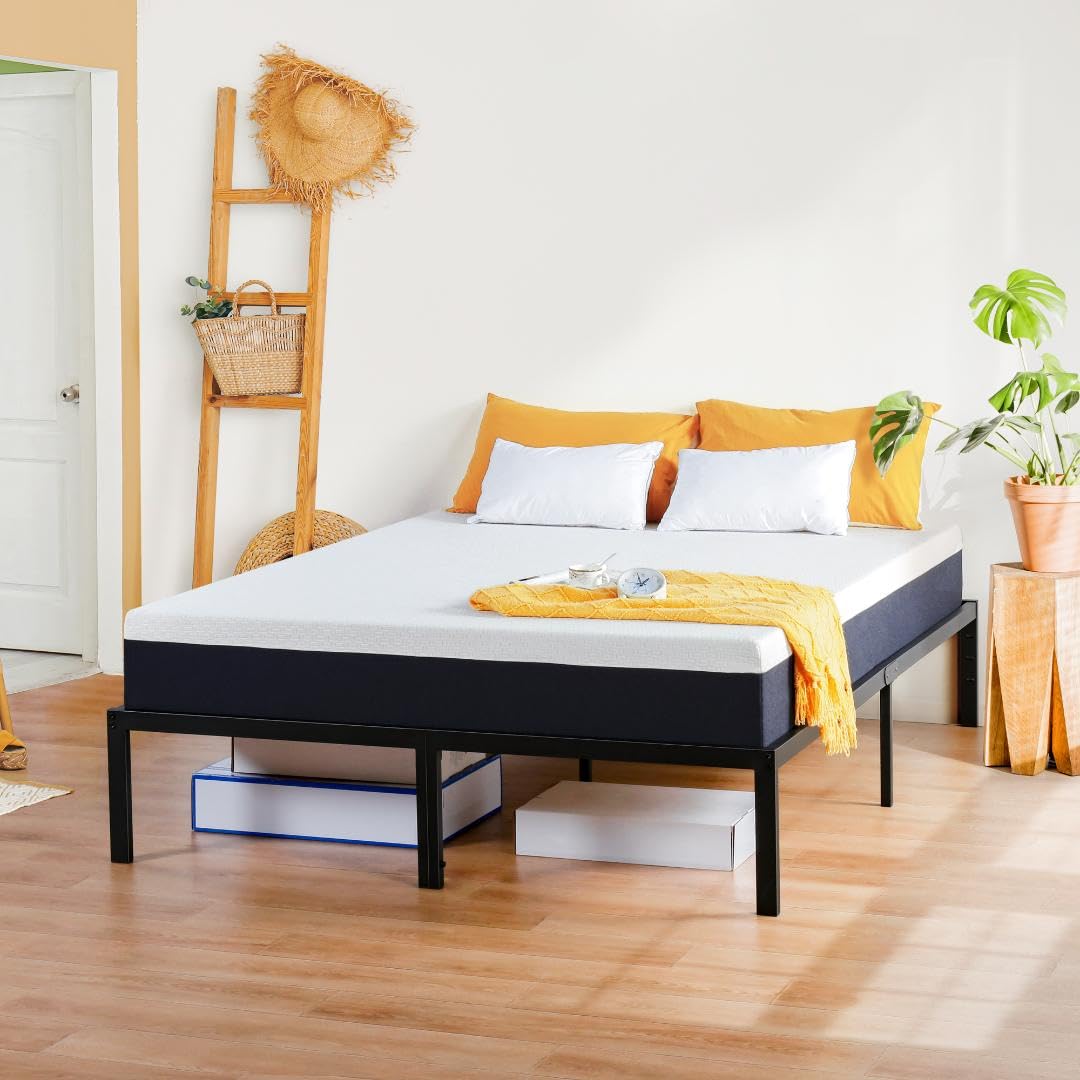 Olee Sleep 10 Inch Full Size Gel Memory Foam Mattress - Medium Firm, CertiPUR-US Certified for Pressure Relief & Comfort | Cooling Gel Infused, Bed-in-a-Box Design | Perfect for Guest Rooms, Dorms & Small Apartments