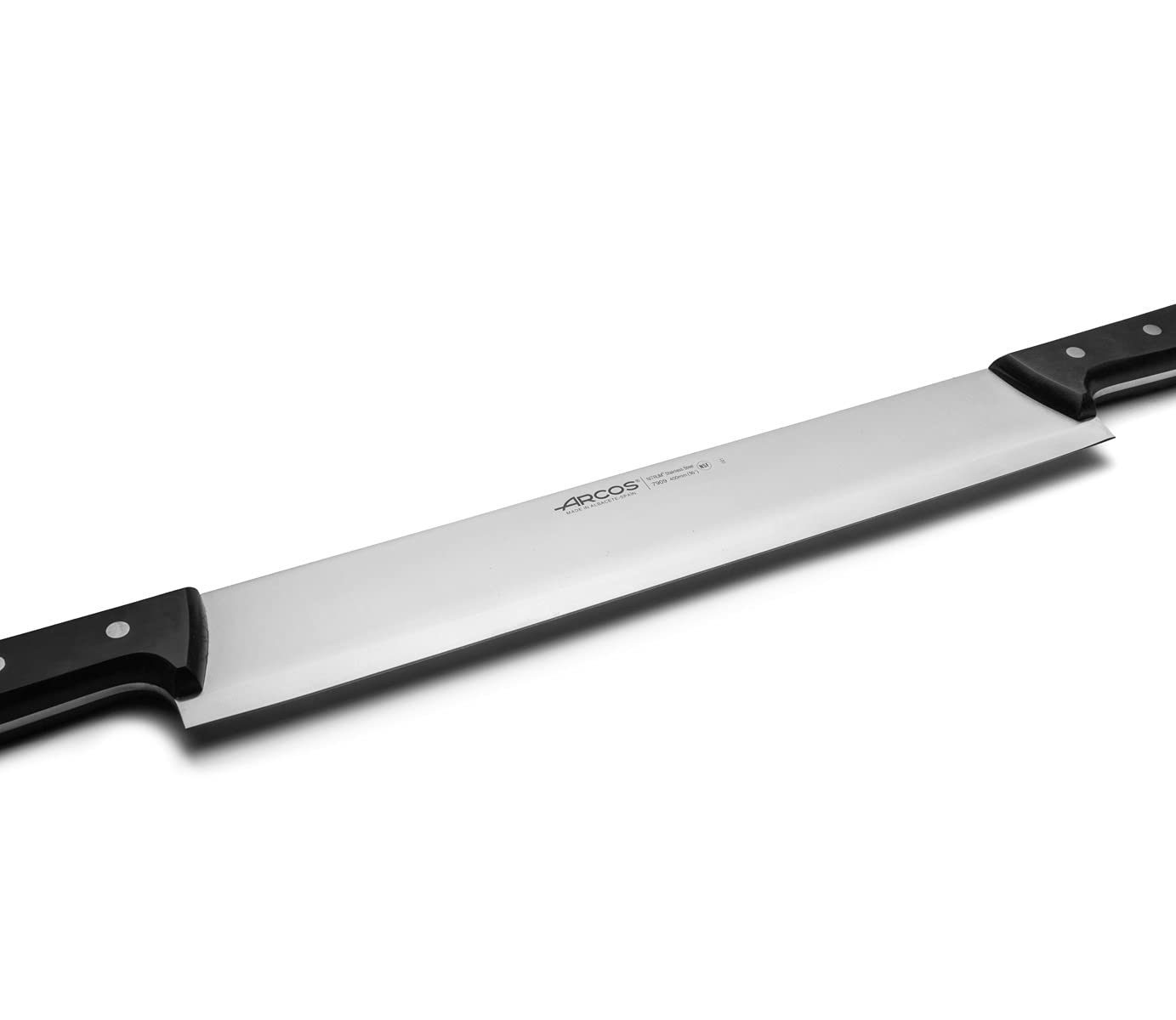 Arcos 16-Inch Cheese Knife - 400mm Nitrum Stainless Steel Blade with Ergonomic POM Handle (1150g, Black) - Perfect for Gourmet Cheese Boards, Charcuterie & Kitchen Use