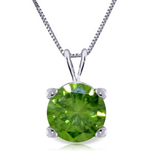 0.5 Carat 14K Solid White Gold Necklace with Natural 0.50 Carat Green Diamond - Elegant Jewelry for Women, Perfect for Weddings, Anniversaries & Special Occasions