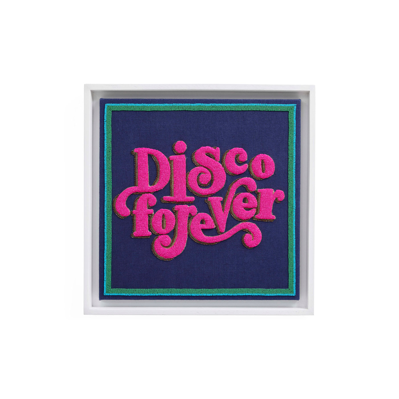 Disco Forever Beaded Wall Art - Handmade Bohemian Decor for Living Room, Bedroom, Dorm - Sparkling Bead Tapestry for Hippie, Festival & Home Decor
