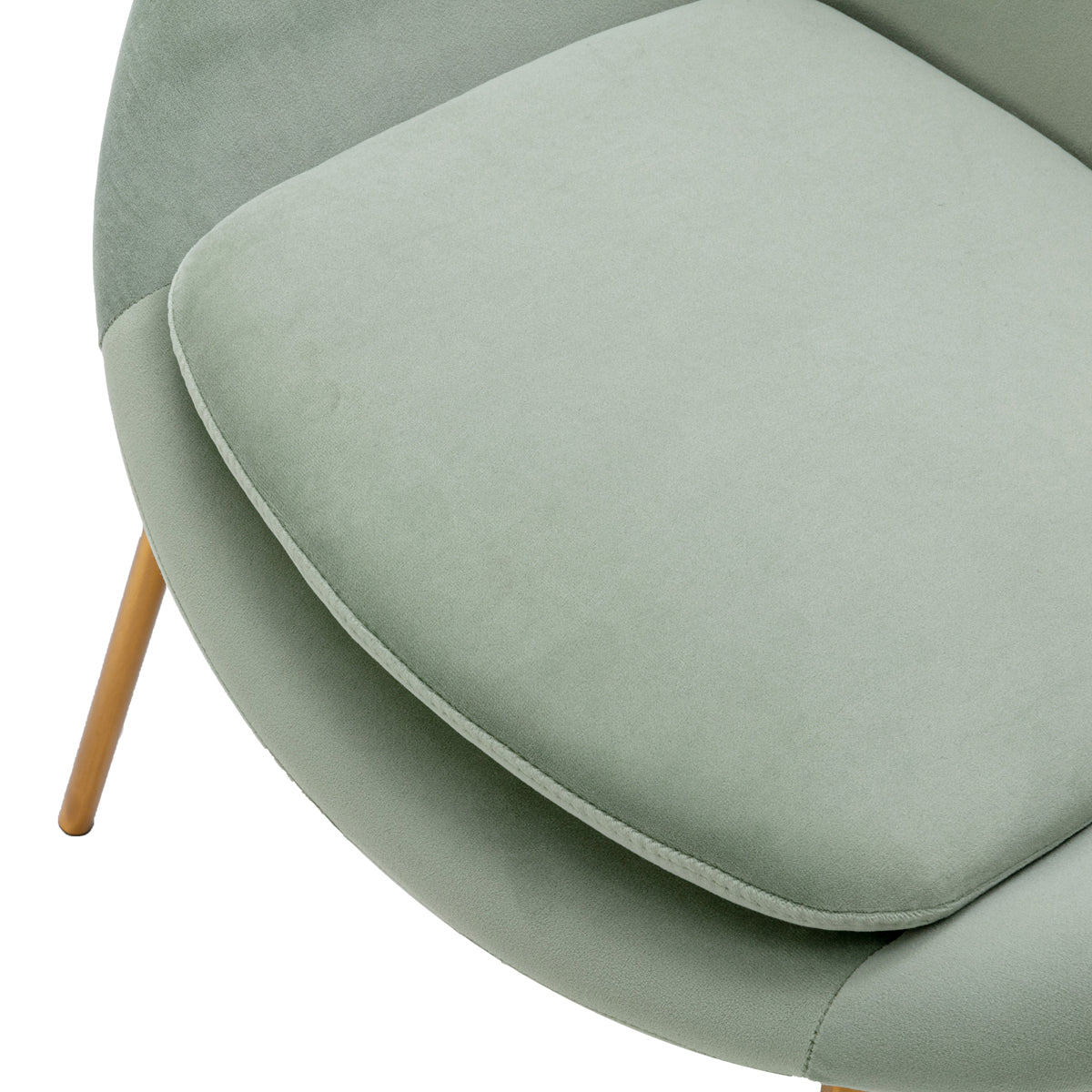 Luxury Halo Velvet Lounge Chair - Modern Velvet Upholstered Accent Chair for Living Room, Bedroom & Office - Soft & Comfortable Reading Chair with Sturdy Metal Legs - Perfect for Relaxing, Reading & Decor