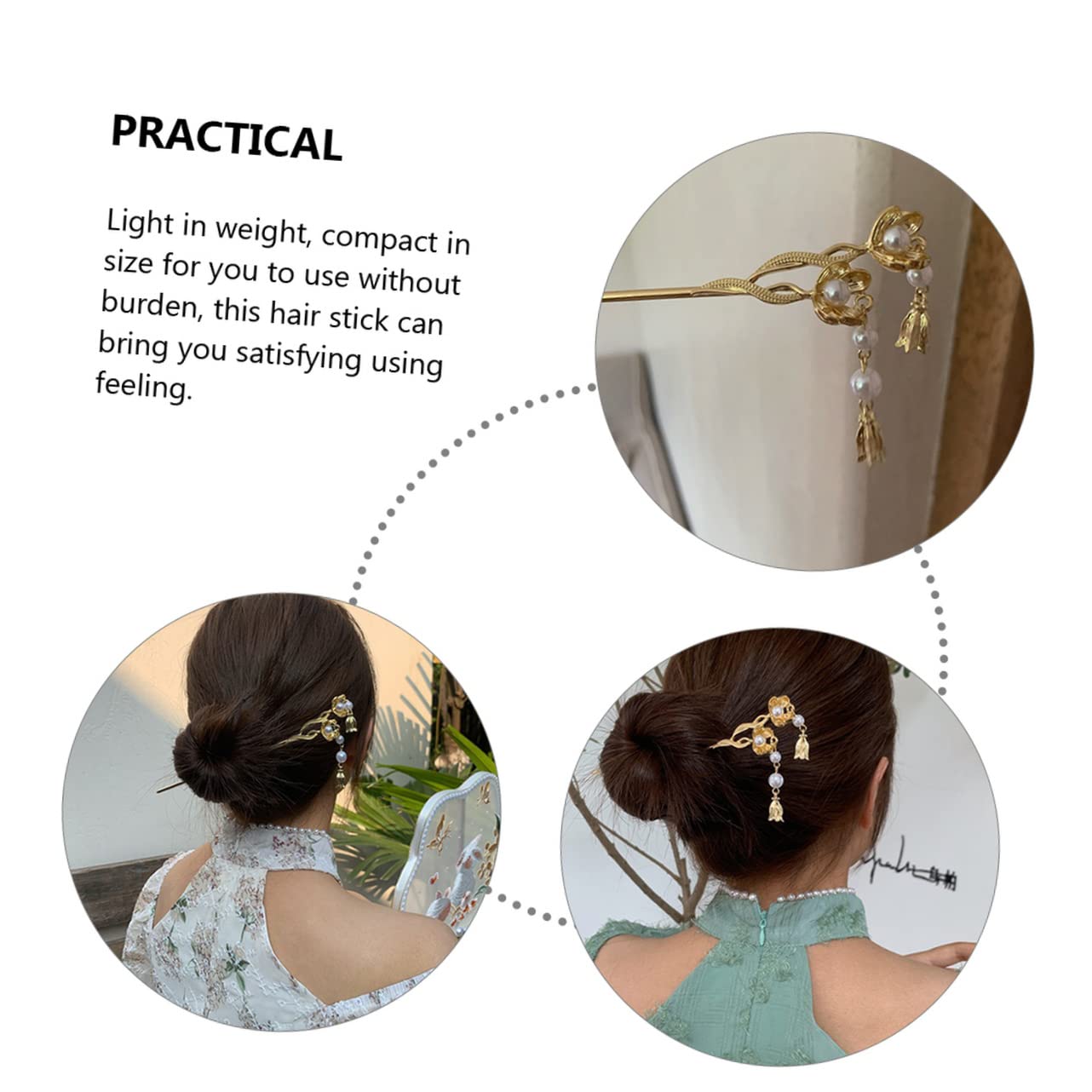 FOMIYES 10 Pcs Pearl Hair Clips for Women - Elegant Floral Hairpins with Alloy Decorations, Bridal Hair Accessories, Chinese Hair Sticks for Girls & Women | Perfect for Weddings, Parties, and Daily Styling