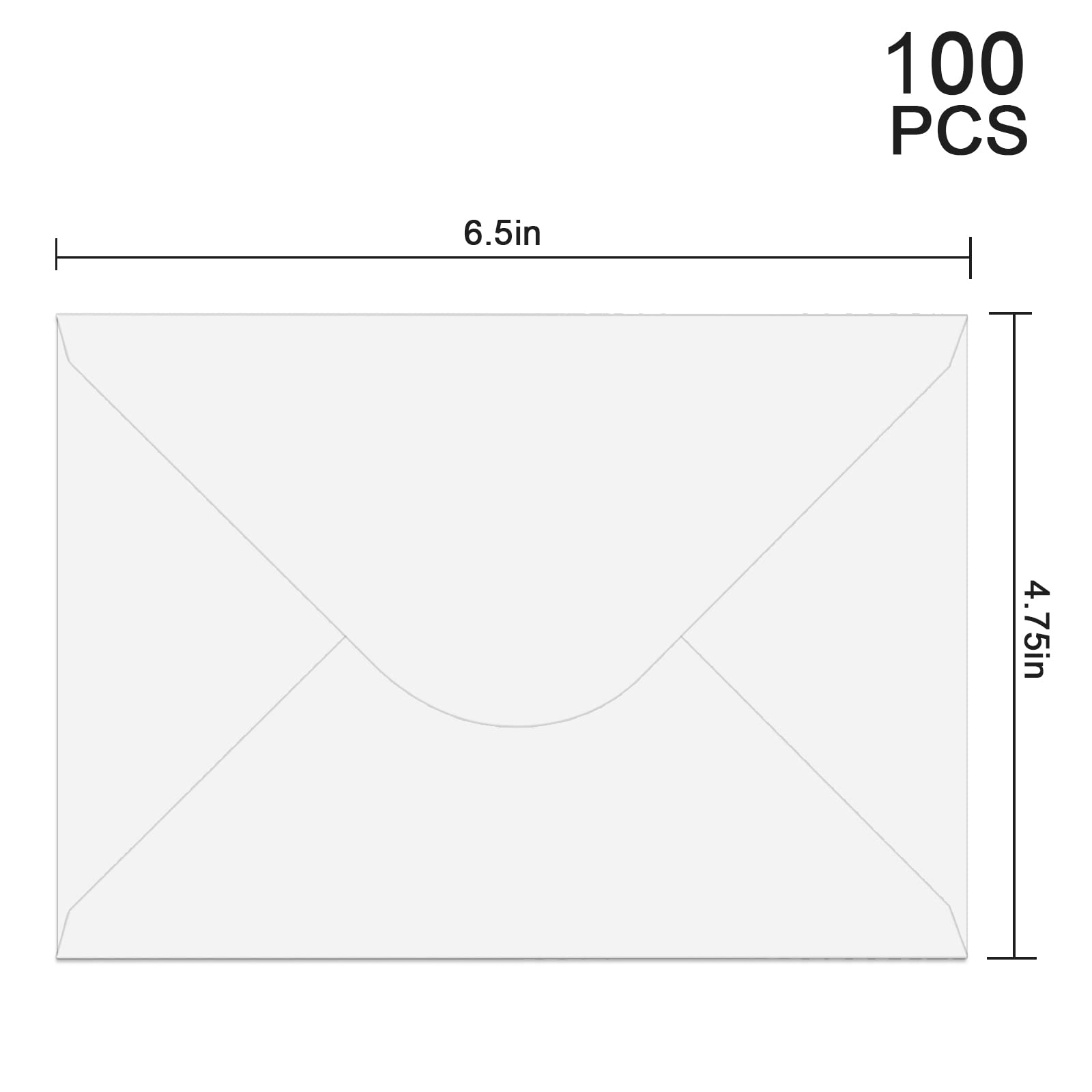 100 Pack 4x6 Envelopes - Premium White A6 Invitation Envelopes for Postcards, Photos, Greeting Cards | Perfect for Wedding Invitations, Graduation Announcements, Baby Shower Cards (6.5 x 4.75 Inches) | Bulk Mailing & Stationery Supplies for Home & Office Use