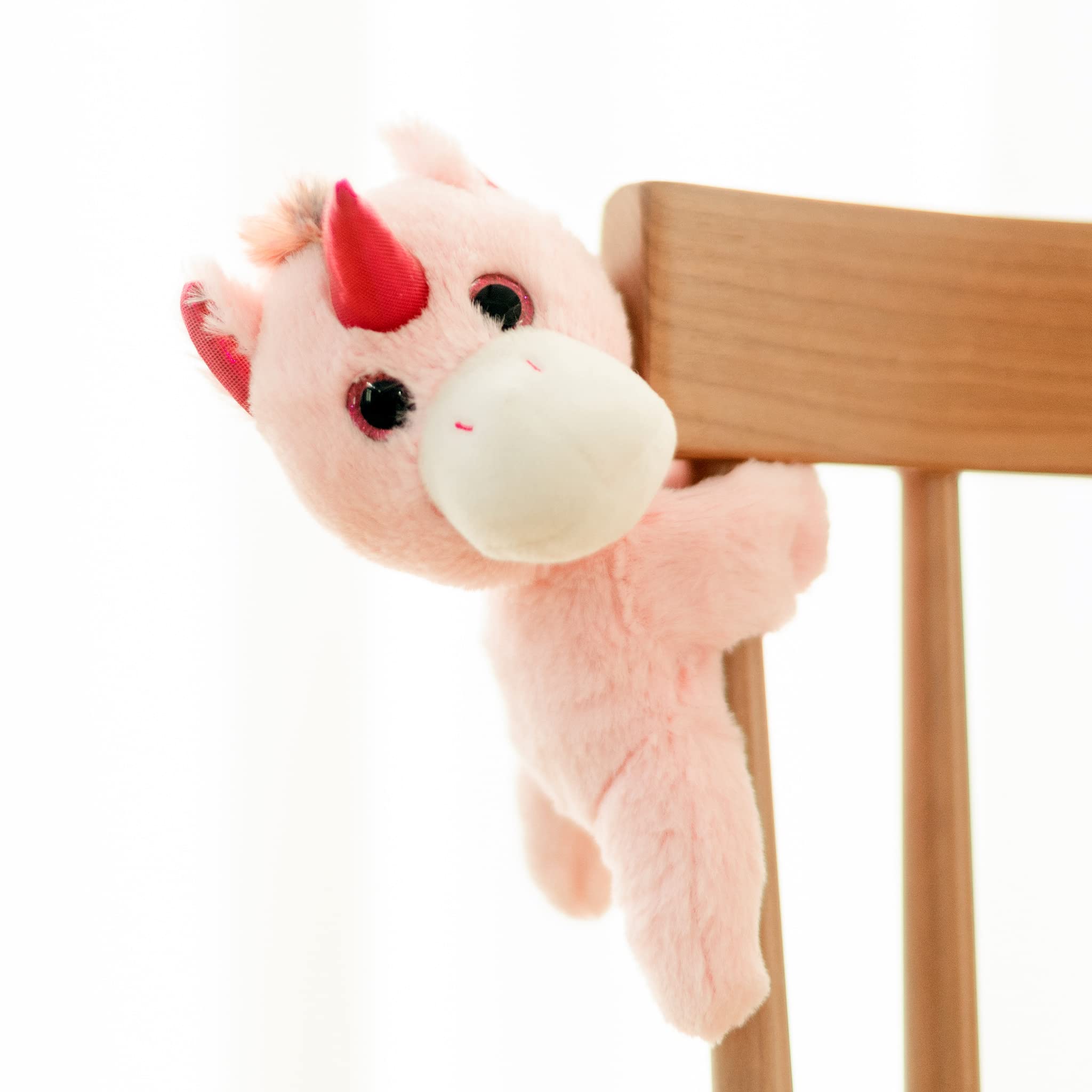 Unicorn Slap Bracelets - Soft Plush Stuffed Animal Wrist Hugger Toy for Kids, Teens & Toddlers - Cute Pink Huggable Gift (8.5 Inch) - Perfect for Bedtime, Stroller, School & Party Favors