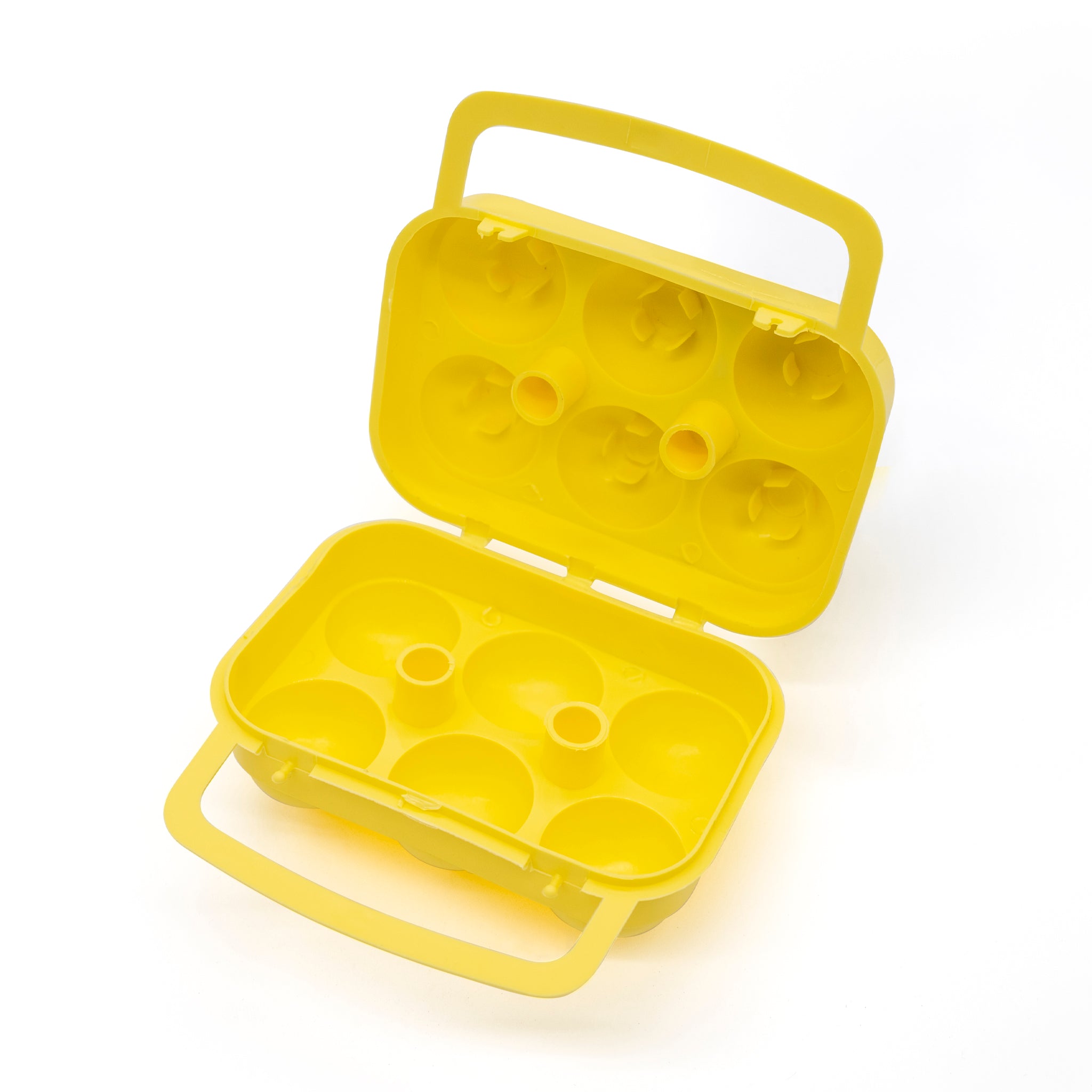 6-Pack Egg Carrier for Travel & Picnics - Durable Plastic Egg Holder for Camping, Hiking, and Farmers Market Trips