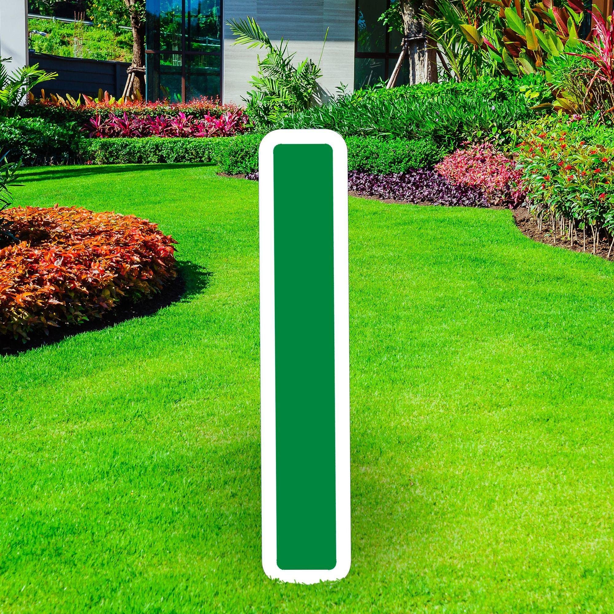 Party City Giant Festive Green Corrugated Plastic Letter I Yard Sign - 30