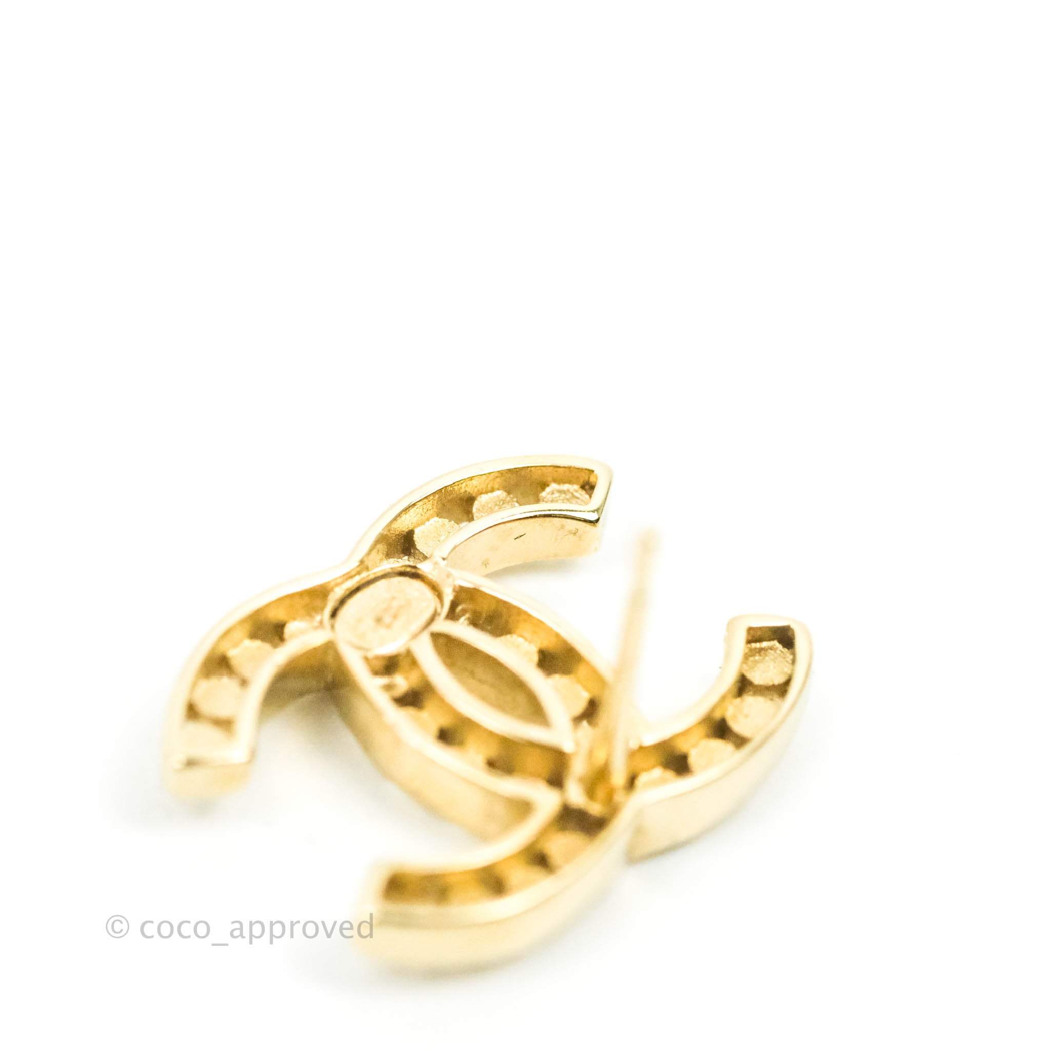 Chanel CC Crystal Earrings in Gold Tone - 21P Collection | Luxury Fashion Jewelry for Women, Perfect for Parties, Weddings & Special Occasions