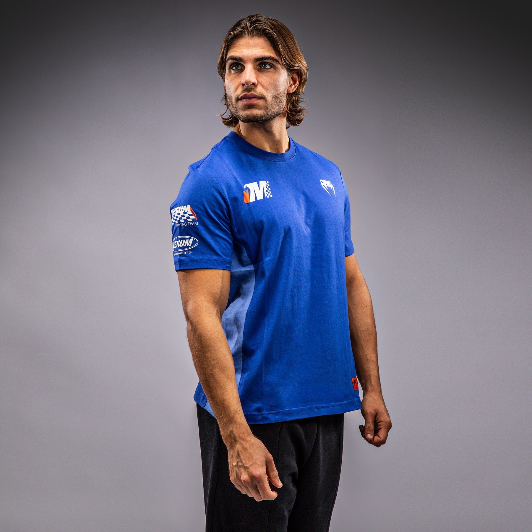 Venum Motorsport Performance T-Shirt for Men - Royal Blue - Lightweight & Breathable Fabric for Racing, Gym & Casual Wear