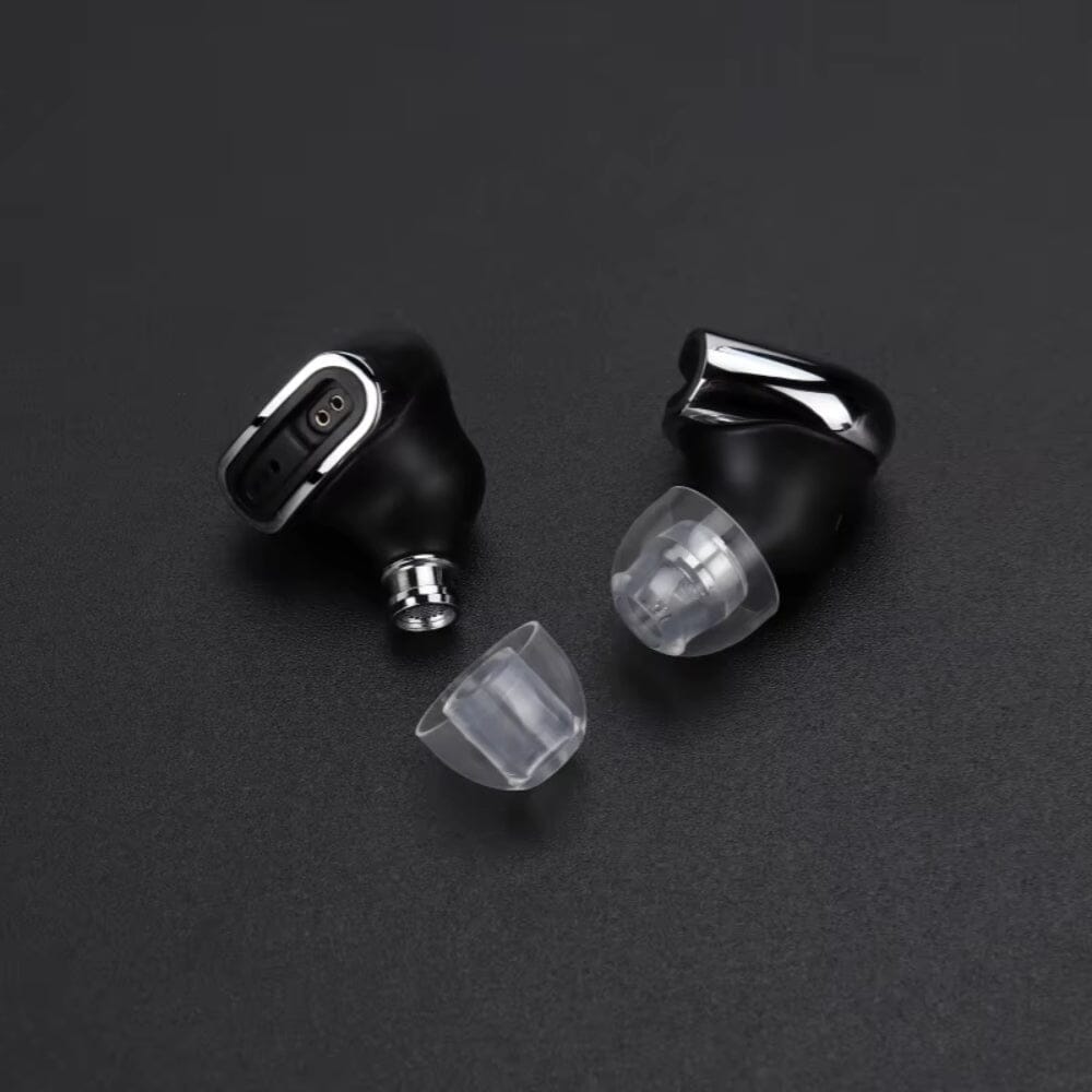 TWISTURA Stars Crystal Clear Liquid Silicone Eartips for 4.2mm & 6mm Nozzle - Comfortable Noise Isolation Ear Tips for AirPods, Galaxy Buds & Wireless Earbuds - Perfect for Workouts, Travel & Daily Use