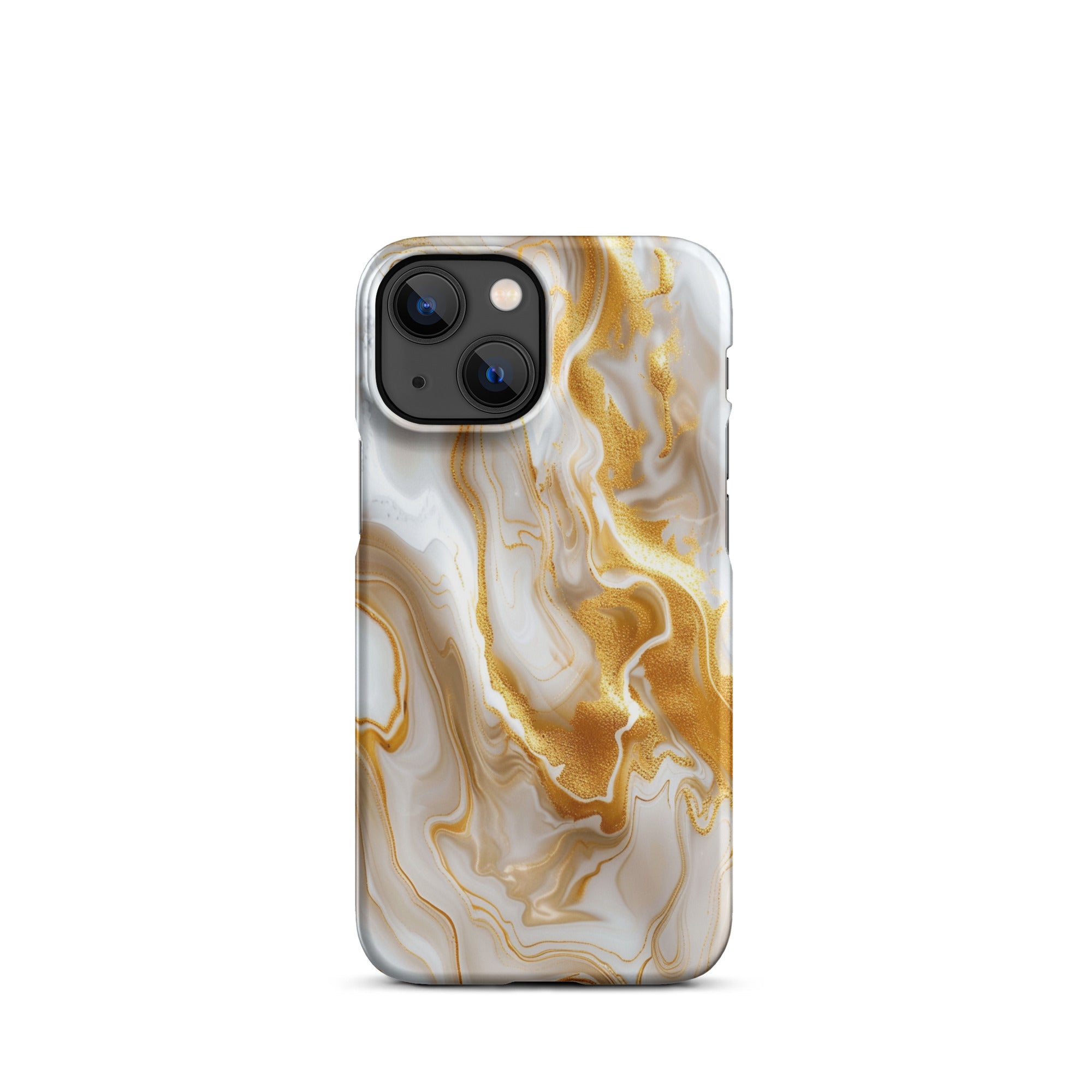 Elegant Gold Marble Snap Case for iPhone 14/13/12/11 Pro Max - Stylish Protective Cover with Secure Fit - Perfect for Daily Use, Work & Travel