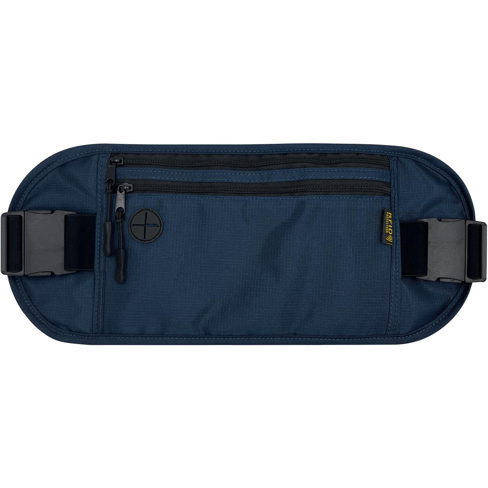 RFID Blocking Travel Money Belt - Hidden Passport Holder & Secure Wallet Pouch for Men & Women - Anti-Theft Protection for Credit Cards, Cash & Travel Documents (Navy) - Perfect for International Trips, Airports & Sightseeing