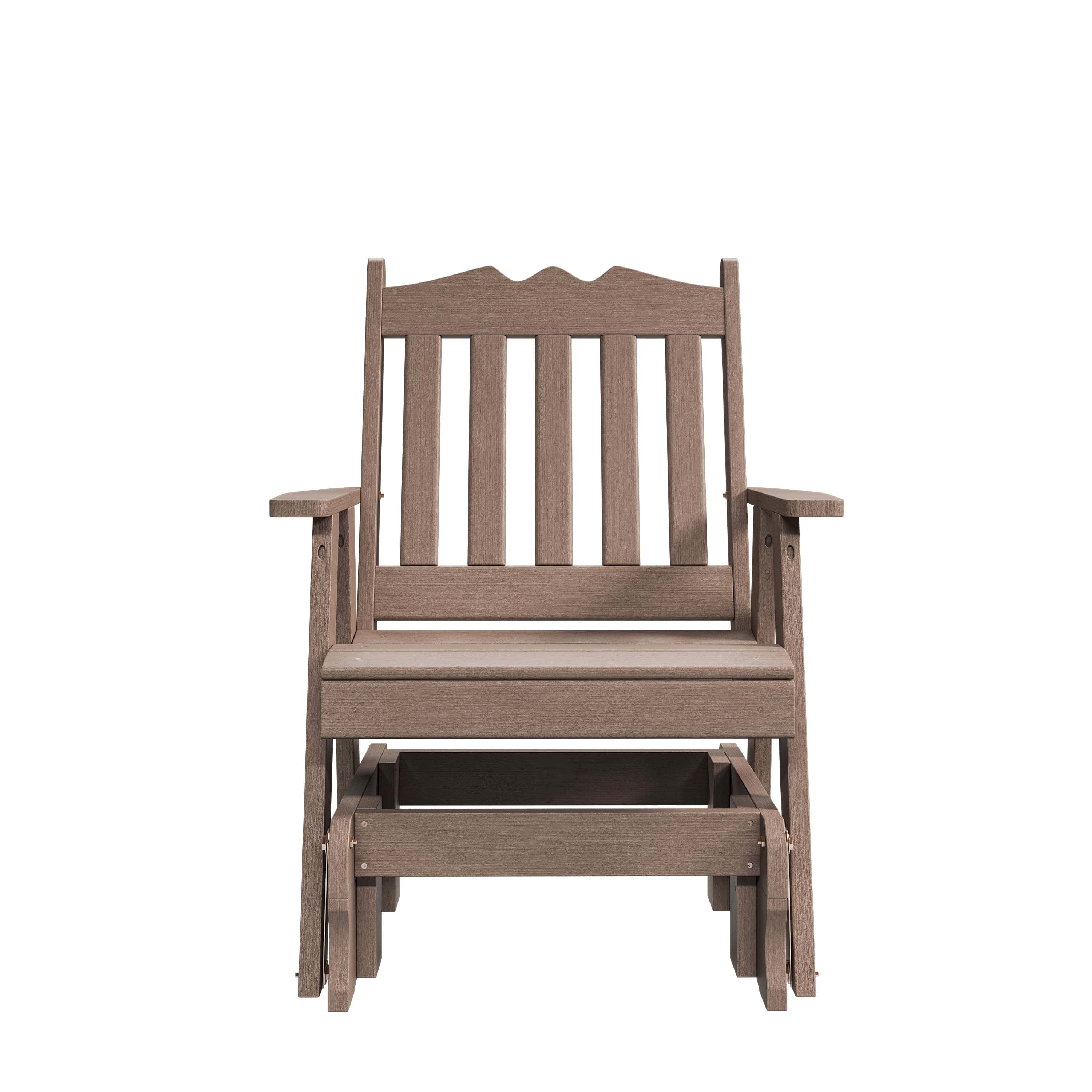 Keystone Amish Co. York Recycled Plastic Porch Glider Chair - Outdoor Rocking Bench for Patio, Garden & Deck - Eco-Friendly & Weather-Resistant