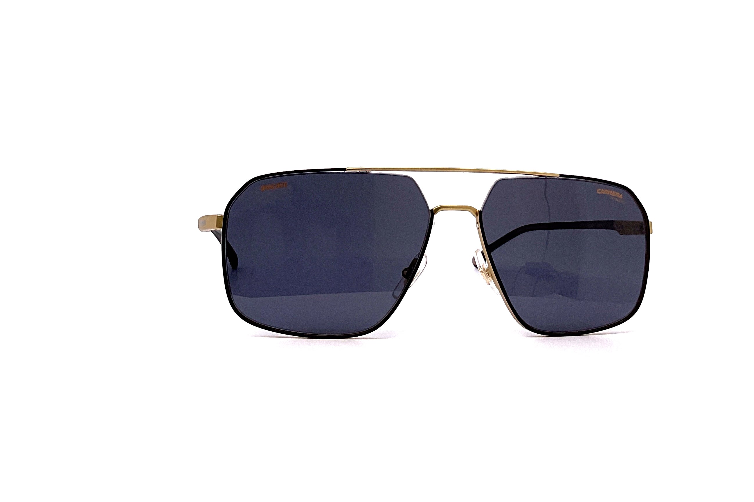 Carrera 038/S Sunglasses - Gold & Black Aviator Style for Men & Women | UV Protection, Fashion Eyewear for Outdoor Activities, Driving, and Travel