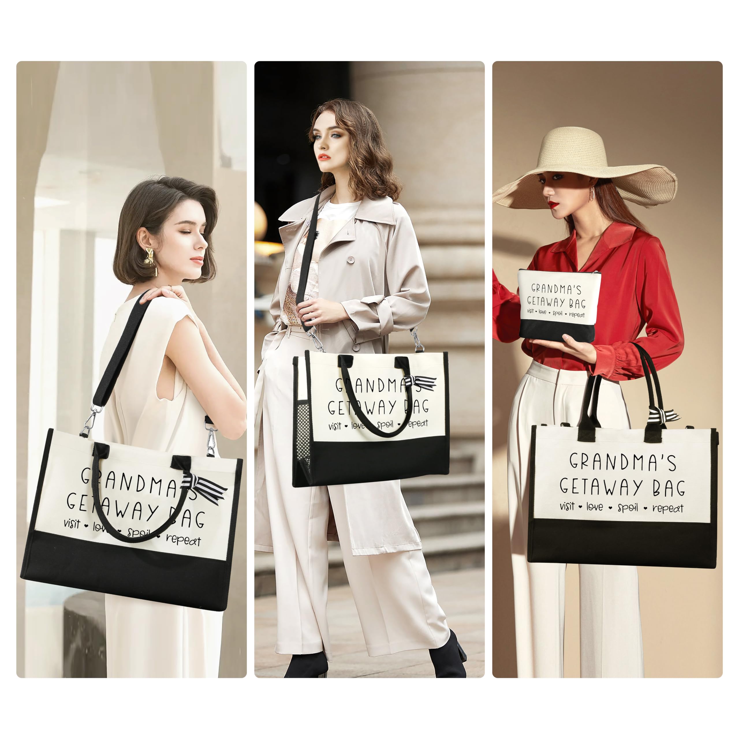 Personalized Canvas Tote Bag for Women - Birthday, Mother's Day, Wedding & Christmas Gift Ideas - Perfect for Beach, Shopping & Everyday Use