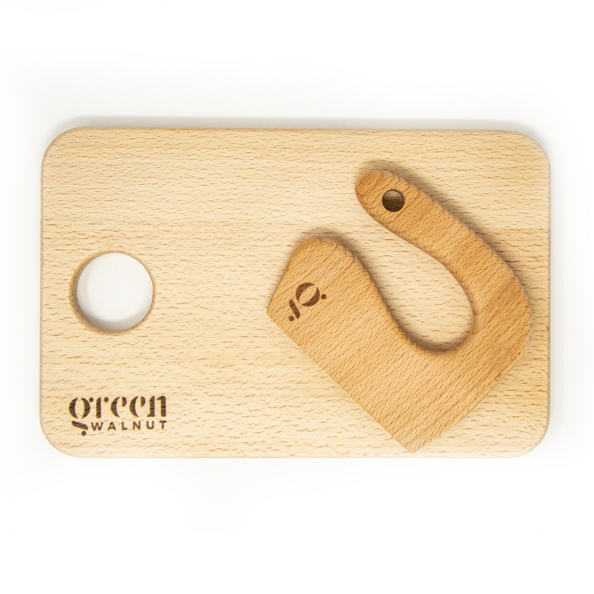 Safe Wooden Knife & Cutting Board Set for Kids - Pretend Play Kitchen Toy with Rounded Edges - Perfect for Learning Cooking Skills & Imaginative Play