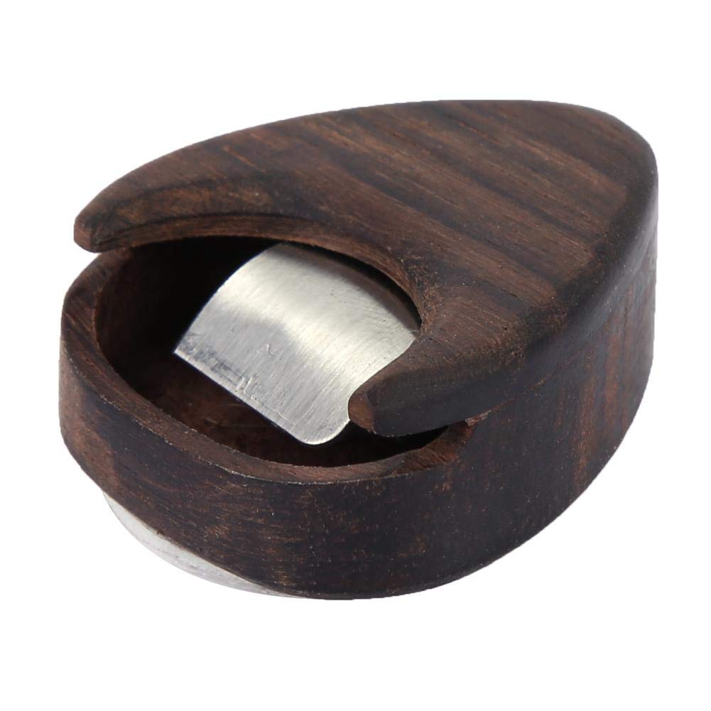**Rosewood Guitar Pick Box - Heart Shaped Pick Holder Case for Standard Picks - Perfect for Musicians, Collectors & Gift Giving**