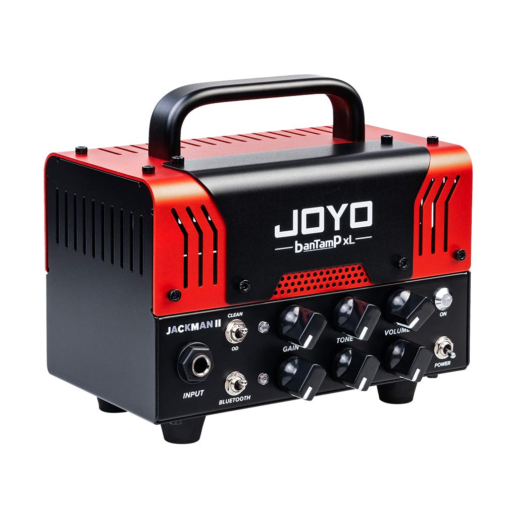 JOYO Jackman II BanTamp XL Series 20W Mini Tube Guitar Amp Head - 2 Channel Hybrid Preamp with Bluetooth for Home & Studio Use (Red)