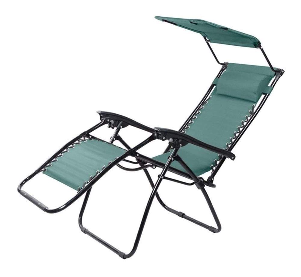 Patio Furniture - Adjustable Zero Gravity Sun Lounger with Reclining Backrest & Sunshade | Foldable Outdoor Chaise Lounge for Garden, Balcony, Terrace | Perfect for Relaxing, Sunbathing & Poolside Lounging