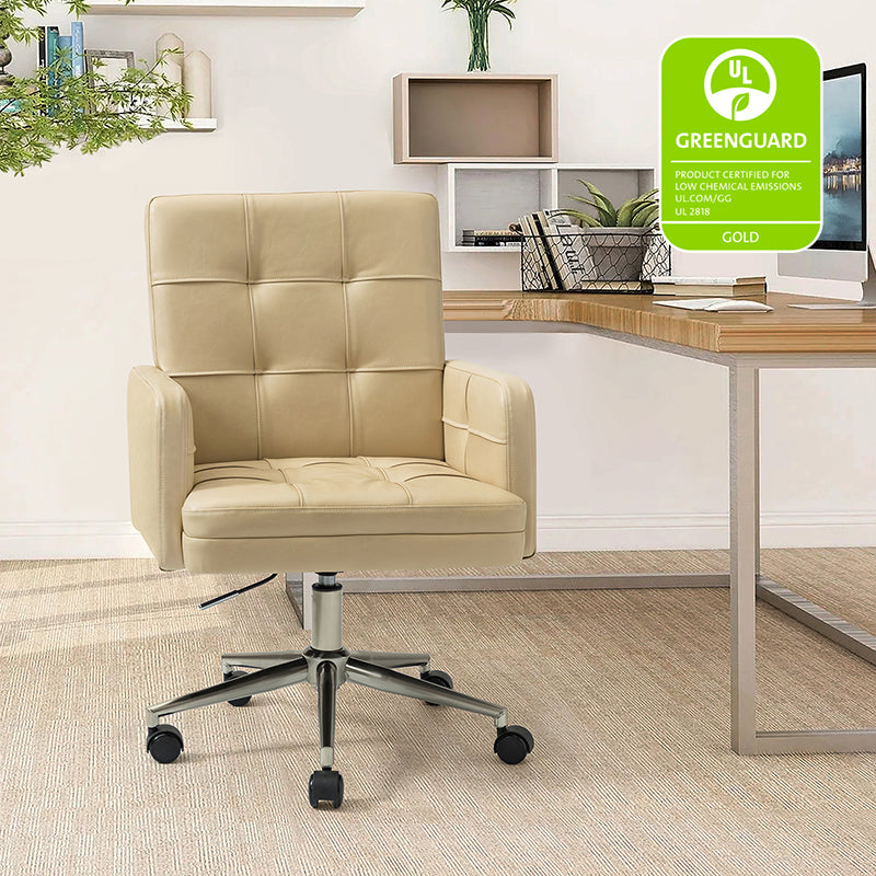 Ergonomic Leo Task Chair - Adjustable Office Chair with Lumbar Support for Home & Office Workspaces - Perfect for Long Hours of Sitting, Computer Work, and Study Sessions