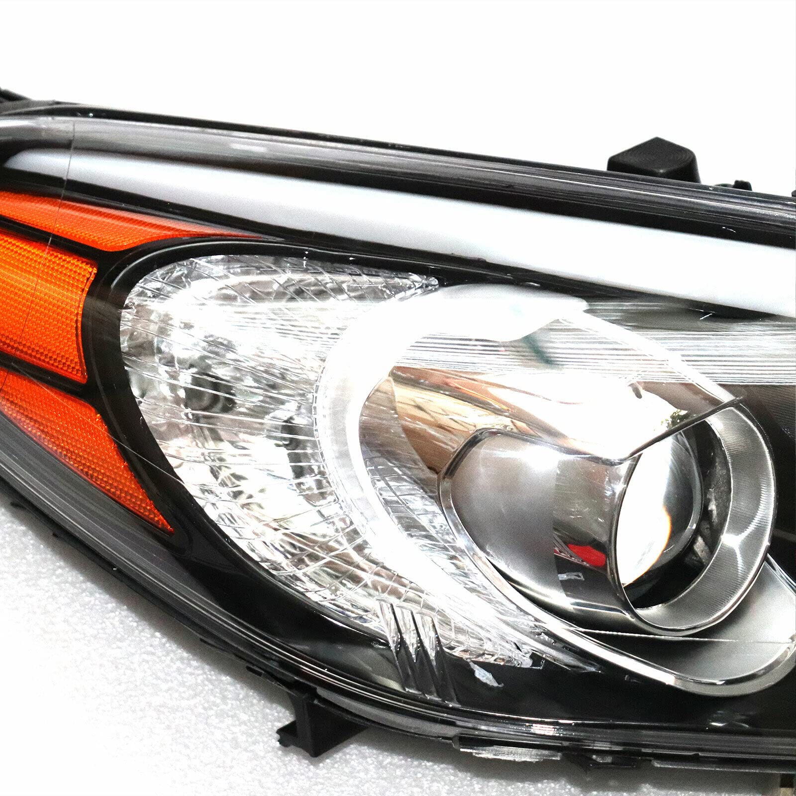 LOYALHEARTDY Headlight Assembly for 2014-2016 Kia Forte/Forte Koup/Forte5 - Left & Right Side H1/H7 High/Low Beam Headlamps - Perfect for Night Driving and Foggy Conditions