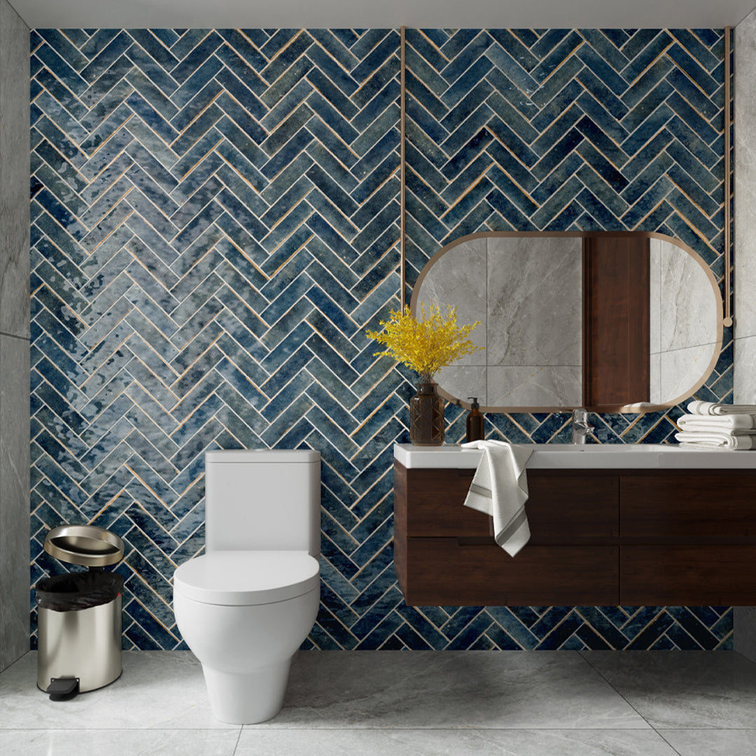 Chelsea Soho Zellige Porcelain Tile - Handmade Glazed Ceramic Wall & Floor Tiles - Perfect for Kitchen Backsplash, Bathroom & Pool Designs in Orange County