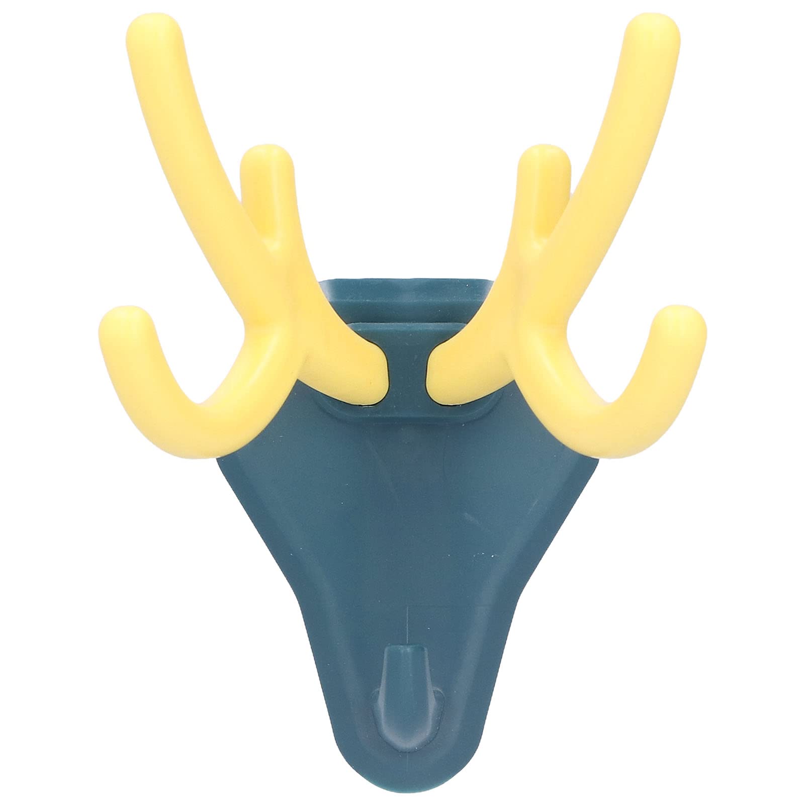 Antler Shaped Adhesive Wall Hooks - No Drill Punch Free Hangers for Towels, Sponges, Wreaths, Keys & Home Decor - Strong Utility Hooks for Bathroom, Kitchen & Entryway Organization