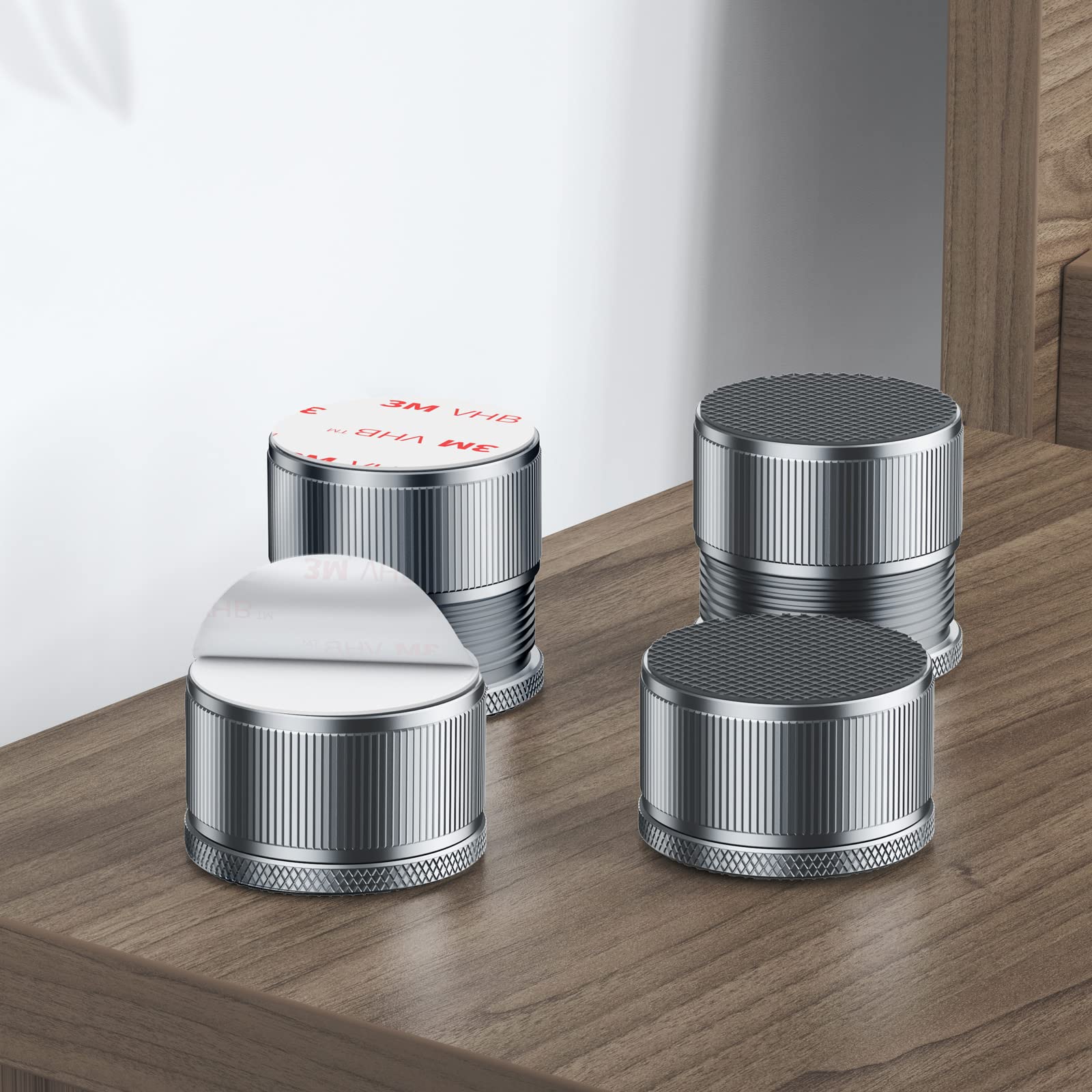 Nediea 1.5 Inch Heavy Duty Metal Bed Risers - Adjustable Furniture Lifters (0.9