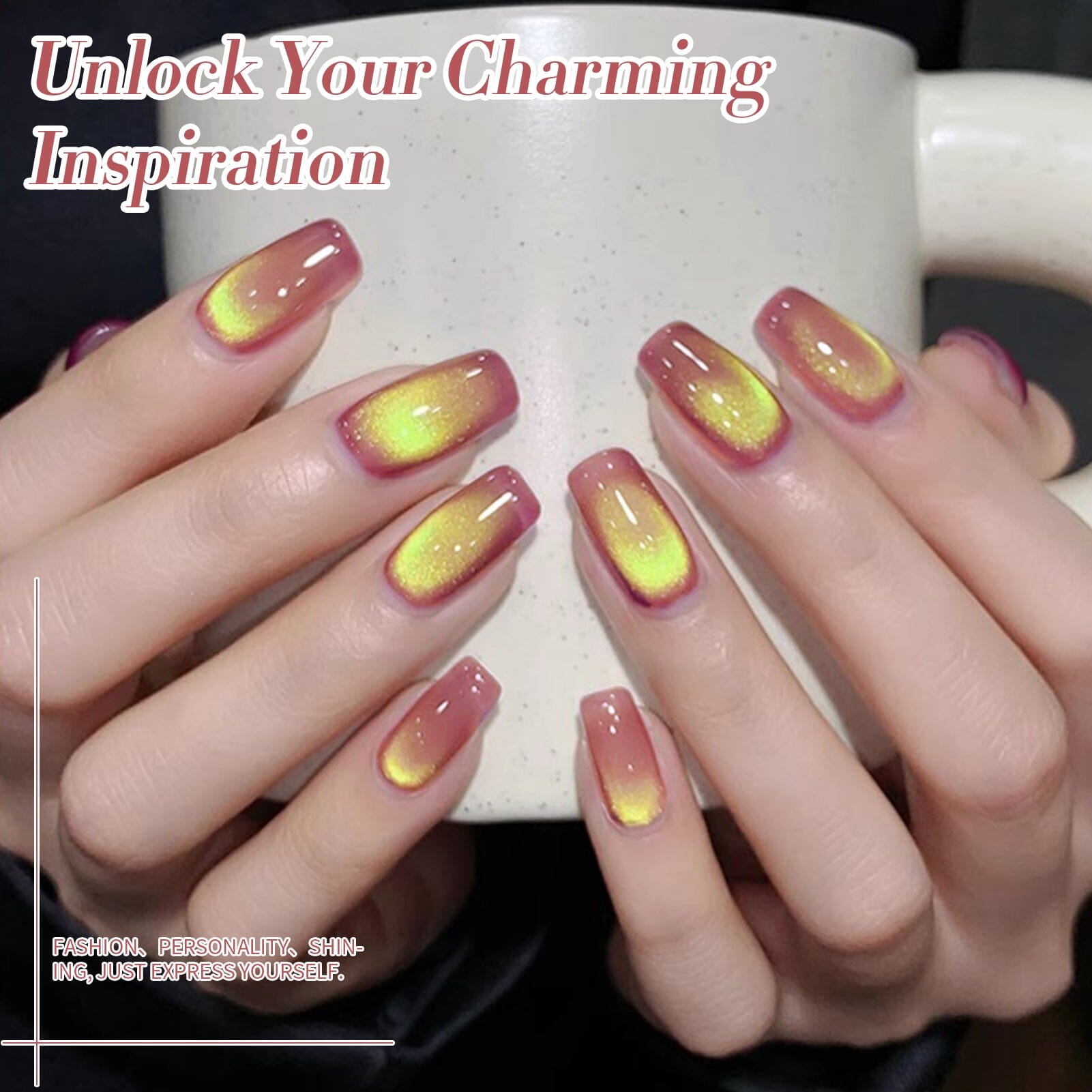MY296 Yellow Cat Magnetic Gel Polish - 15ml Passion Fruit Scented Nail Art for Home & Salon Use