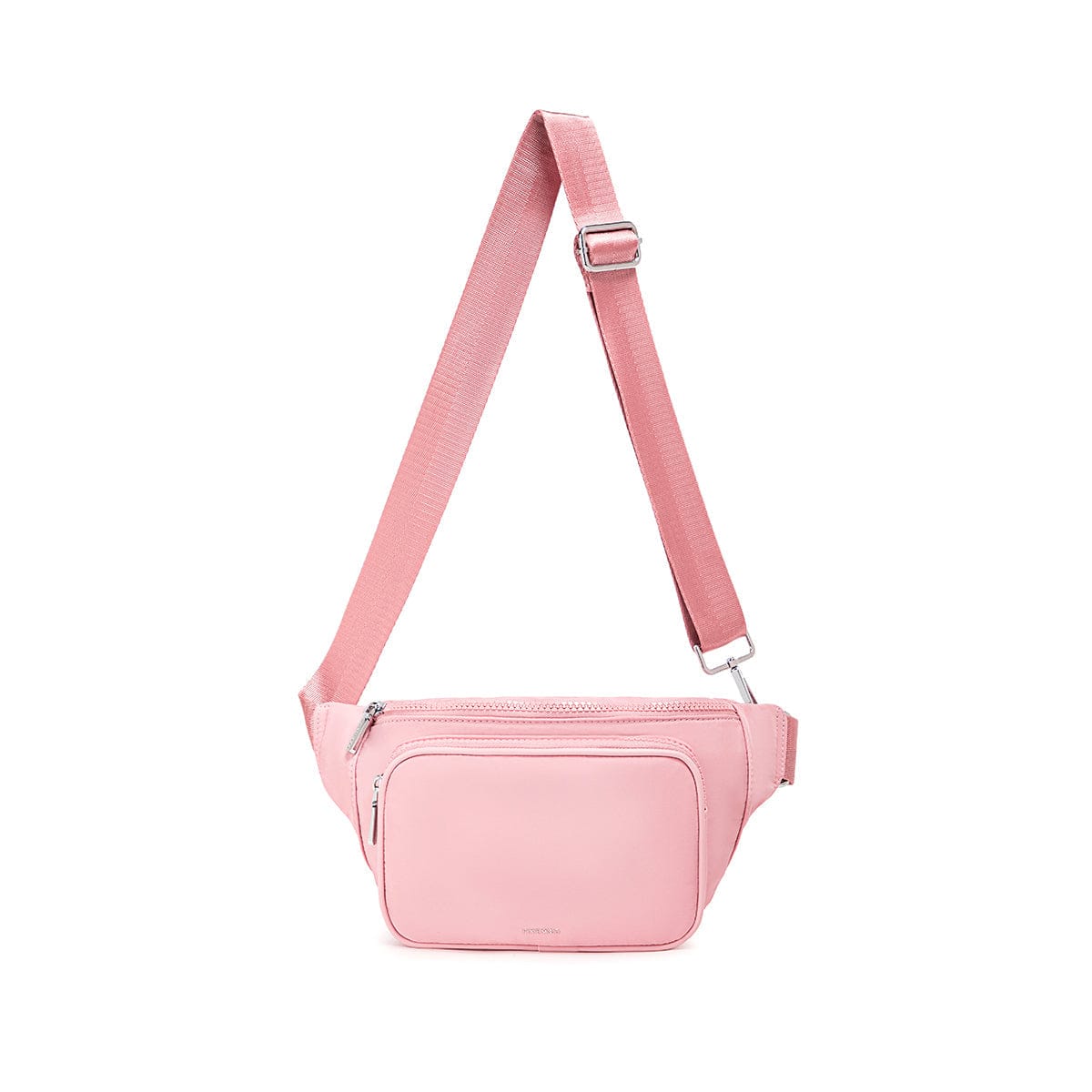 Aaliyah Vegan Nylon Fanny Pack for Women - Light Pink Waist Bag | Perfect for Running, Travel, and Everyday Use