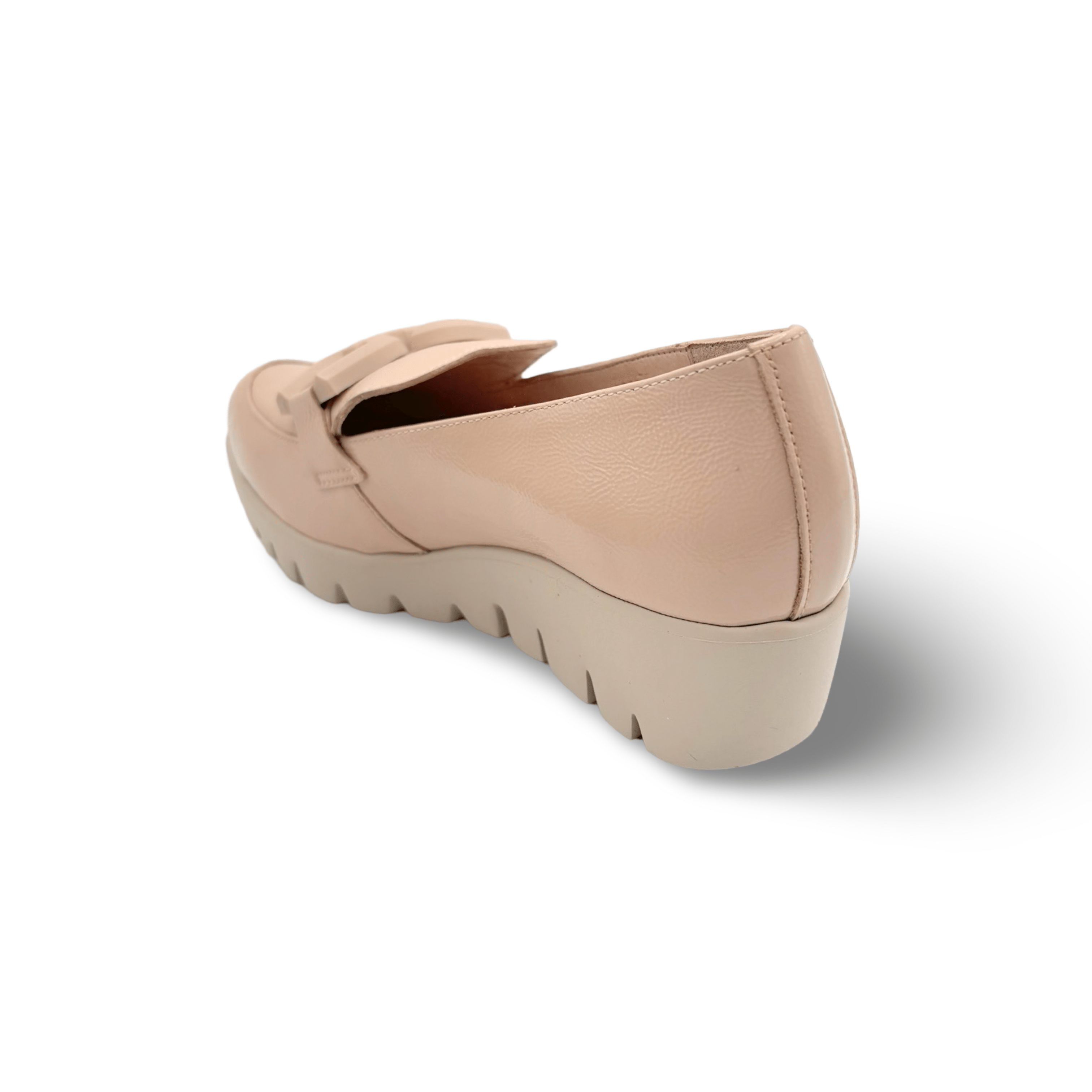 C33311 Nude Platform Loafer Shoes for Women - Comfortable Slip-On Casual Flats with Arch Support | Perfect for Office, Travel & Everyday Wear
