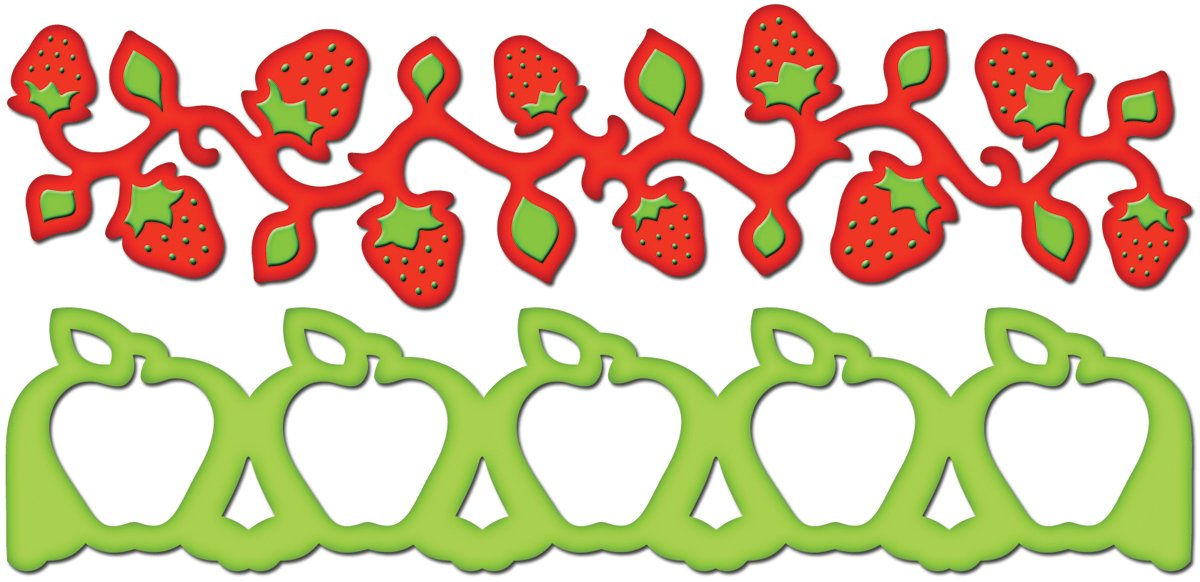 Spellbinders S4-238 Borderabilities Petite Fresh Fruit Die Template - Scrapbooking & Card Making Supplies for DIY Crafts & Paper Projects