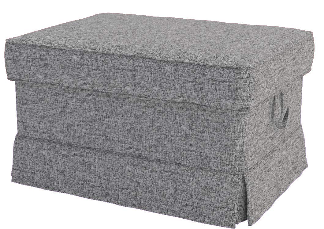 Polyester Flax Ektorp Ottoman Cover Replacement - Compatible with IKEA Ektorp Footstool & Stool Slipcover | Durable & Stylish Home Decor for Living Room, Bedroom, or Office