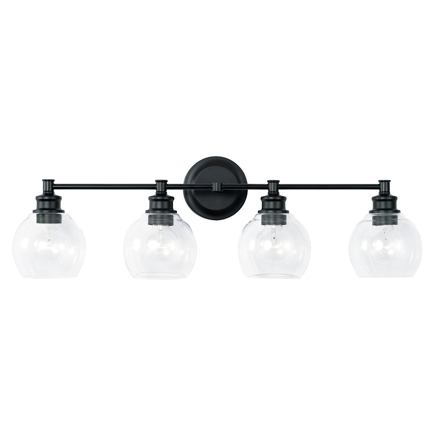 Capital Lighting 4-Light Bathroom Vanity Light Fixture - Modern Brushed Nickel Finish for Bathroom, Powder Room, and Dressing Area