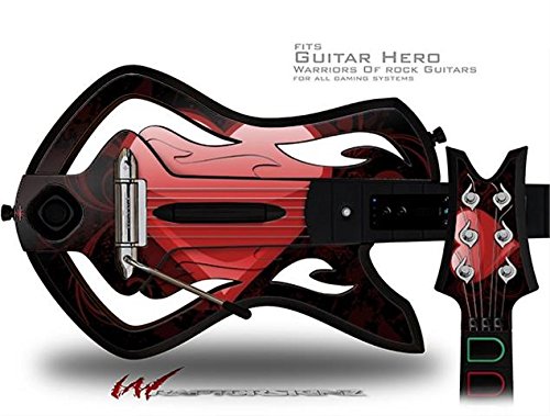 Grunge Red Glass Heart Decal Skin for Warriors of Rock Guitar Hero Guitar - Rockstar Aesthetic Upgrade (Guitar Not Included) | Perfect for Customizing Your Gaming Setup & Rock Concerts