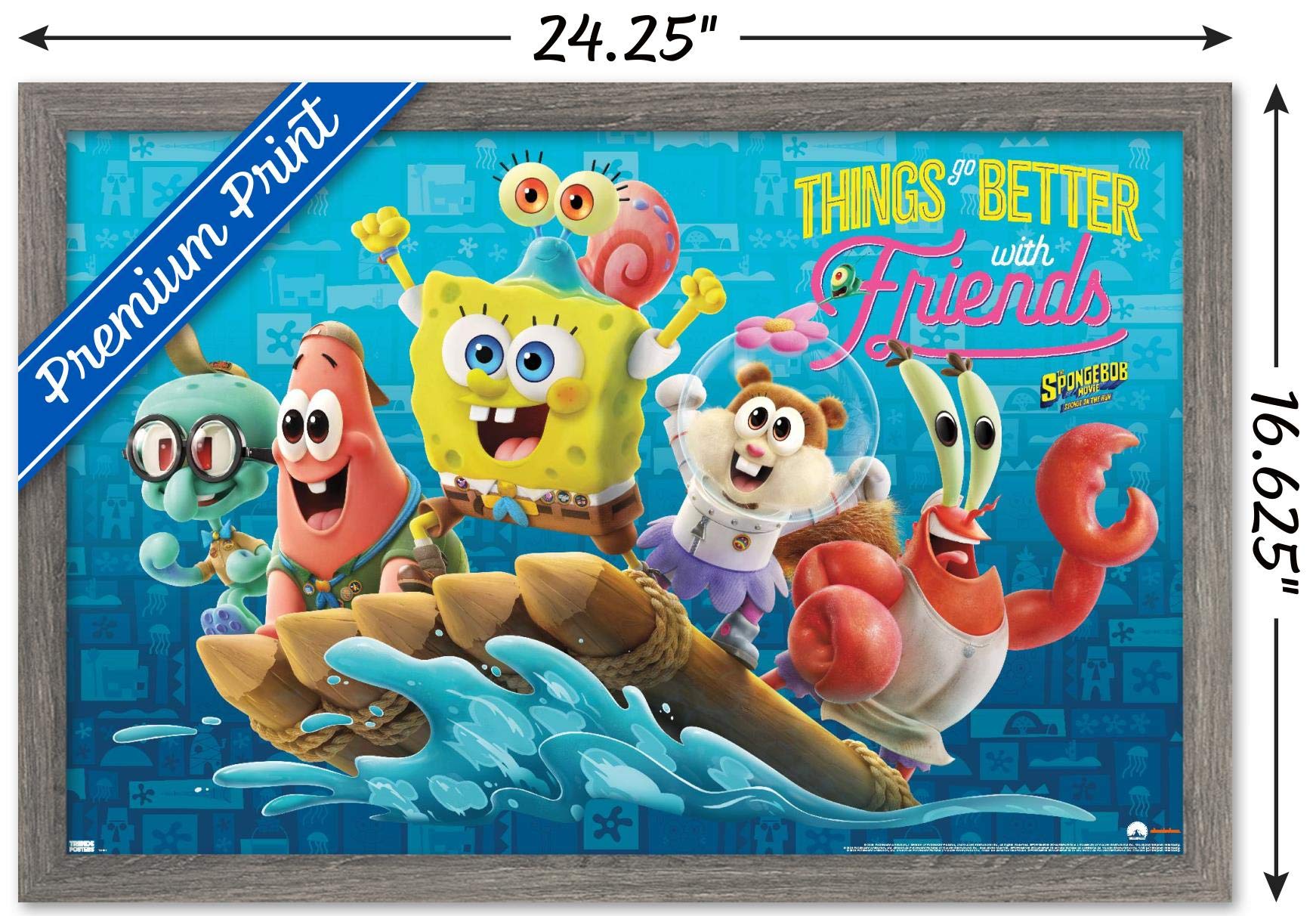 Trends International The SpongeBob Movie: Sponge On The Run - Friends Wall Poster, 14.725