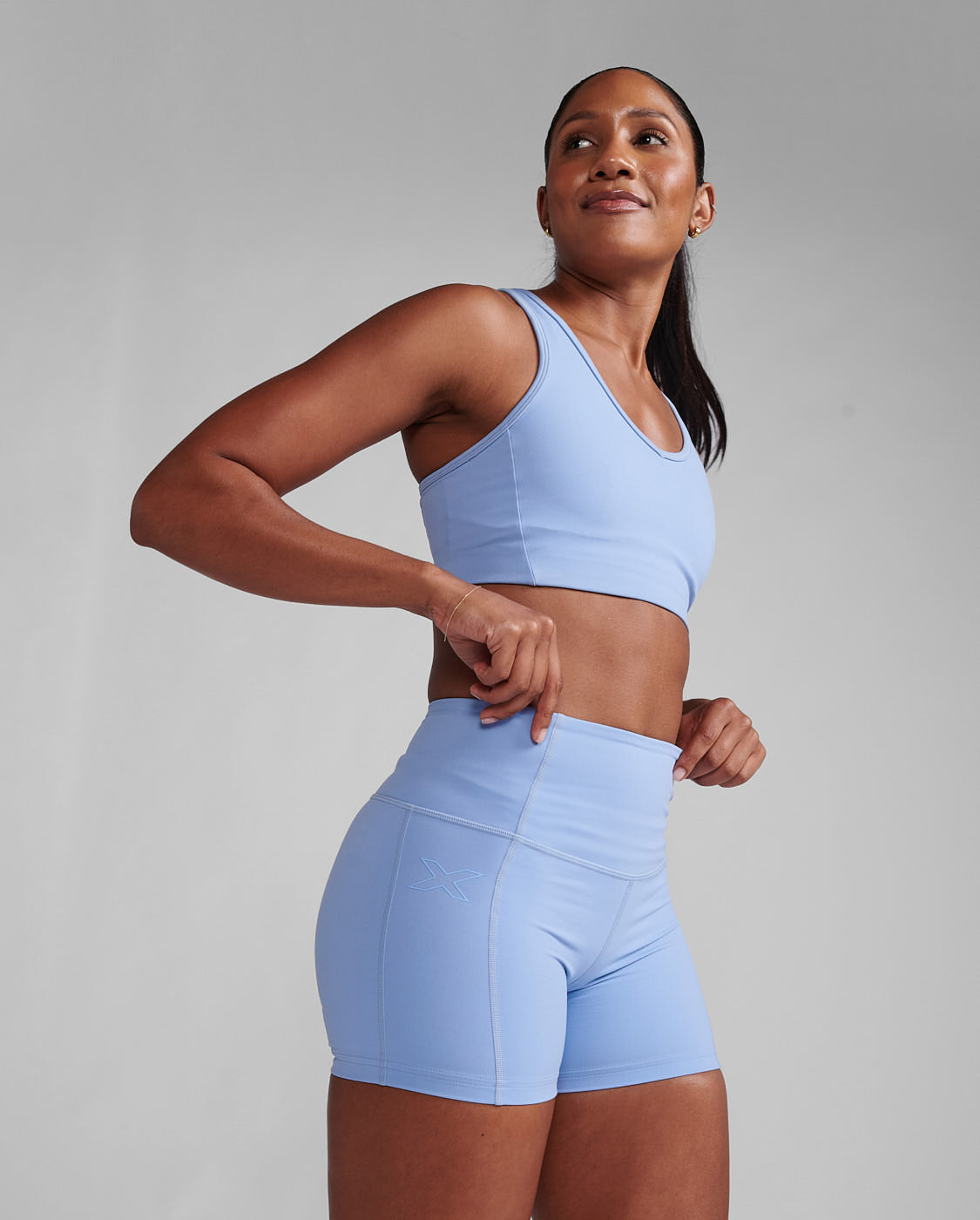 Form Soft Touch Hi-Rise Stretchy Shorts for Women - Hydrangea Blue | Comfortable High Waist Yoga Shorts for Workout, Lounge & Everyday Wear