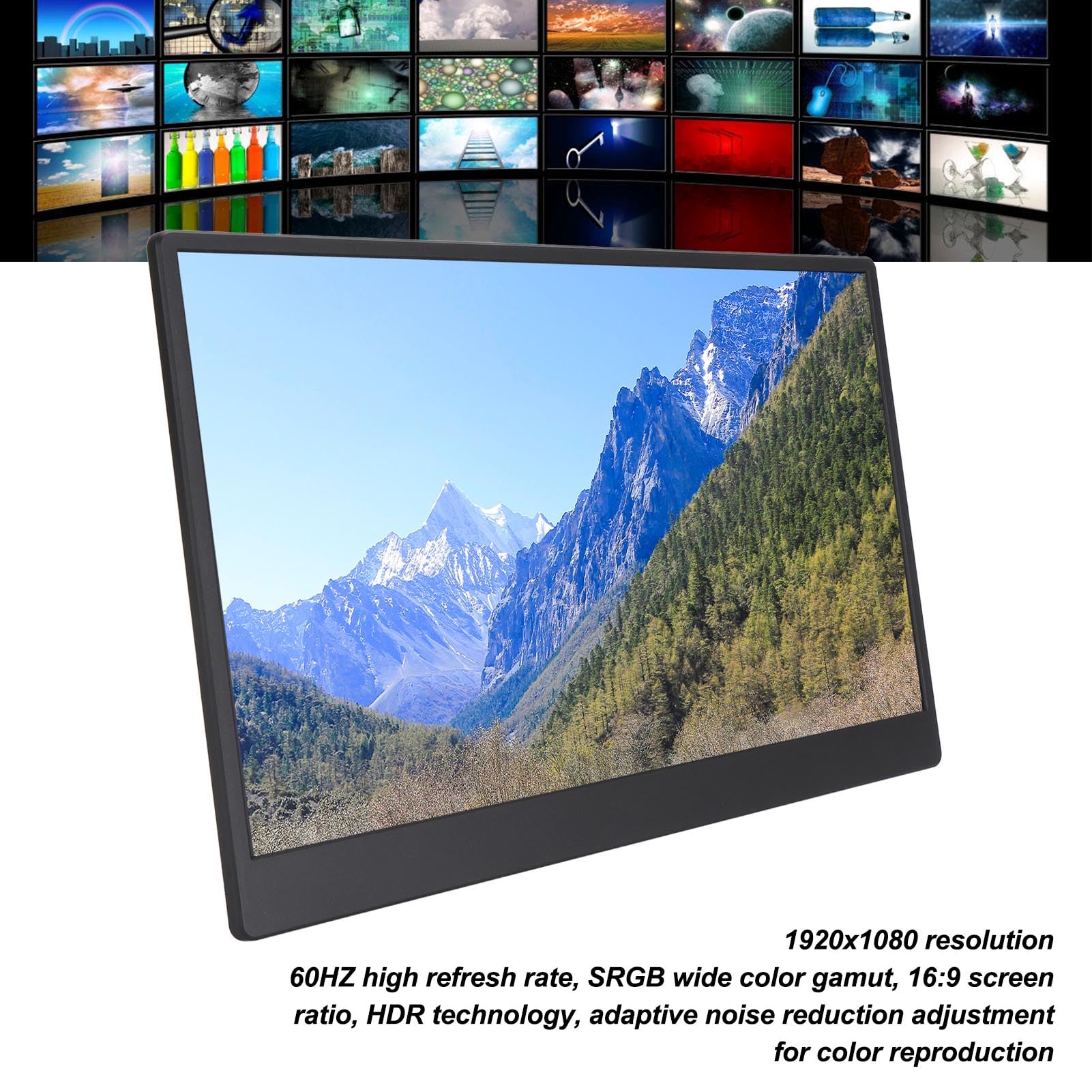 13 Inch Fockety Portable Touchscreen Monitor - Full HD 1920x1080 IPS Display, USB-C & HDMI Travel Monitor with Dual Speakers for Laptop/PC - Perfect for Business Travel, Gaming, and Home Office Use