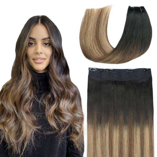4-#1B/4/27 Natural Black to Chocolate Brown and Caramel Blonde