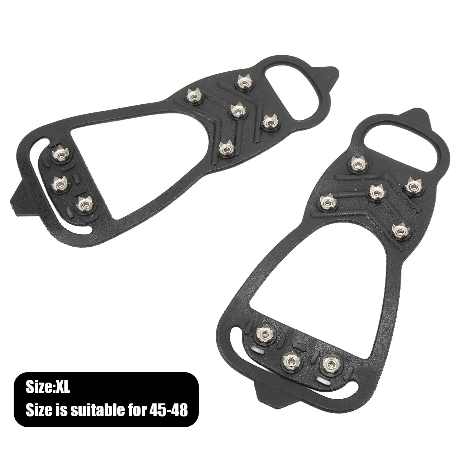 Best Ice Shoe Grips for Walking - Lightweight 8-Tooth Crampons for Snow & Ice (1 Pair, XL) - Perfect for Winter Hiking, Dog Walking & Outdoor Adventures